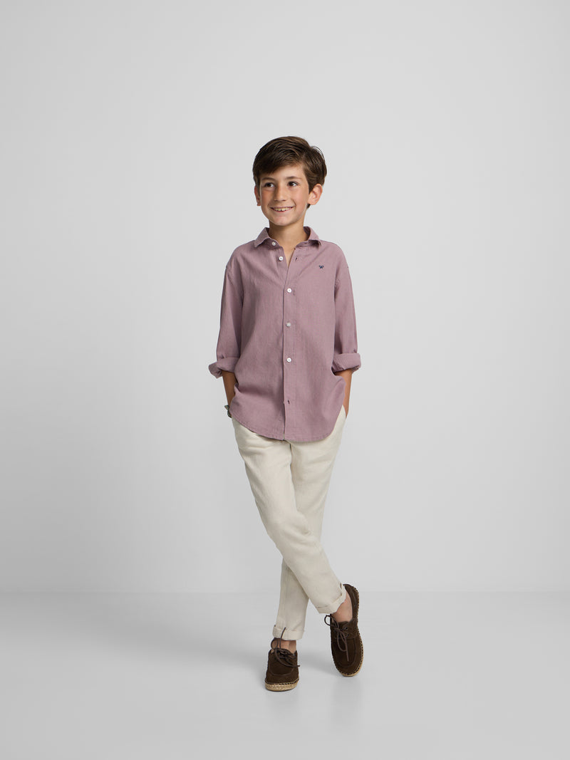 Pantalon sport kids chino lino beige
