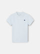 Polo kids liso logo rizo azul claro