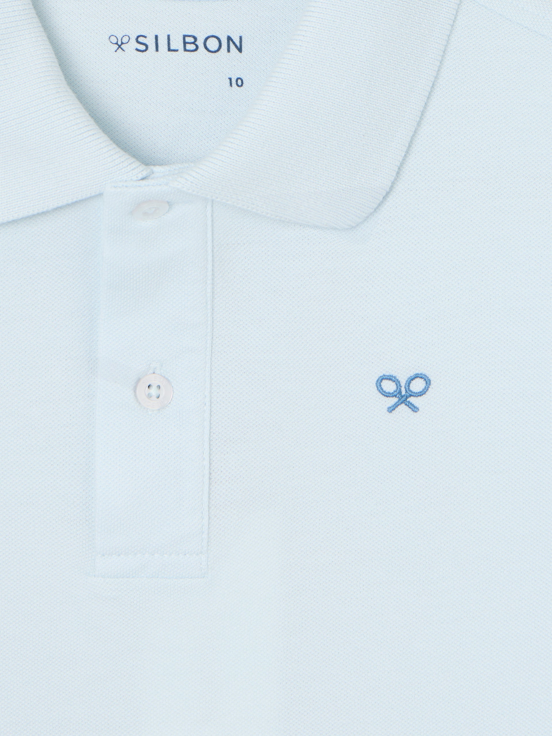 Polo criança raquete étnica azul