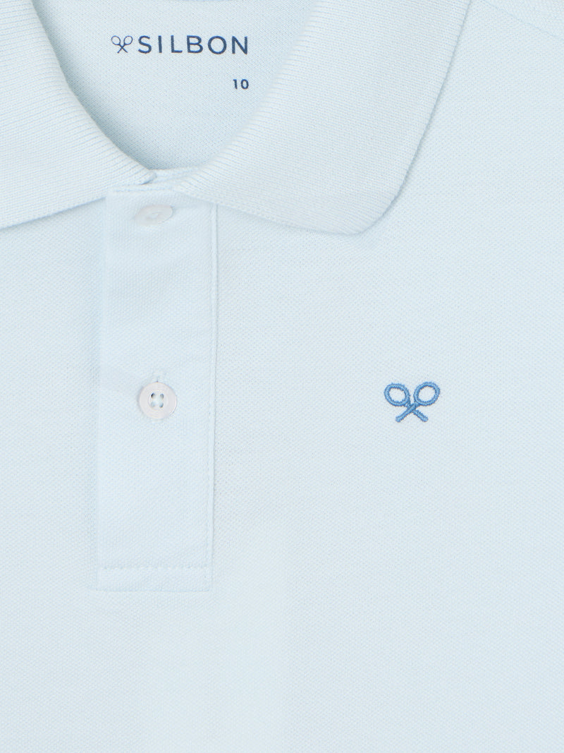 Kids' ethnic racket blue polo