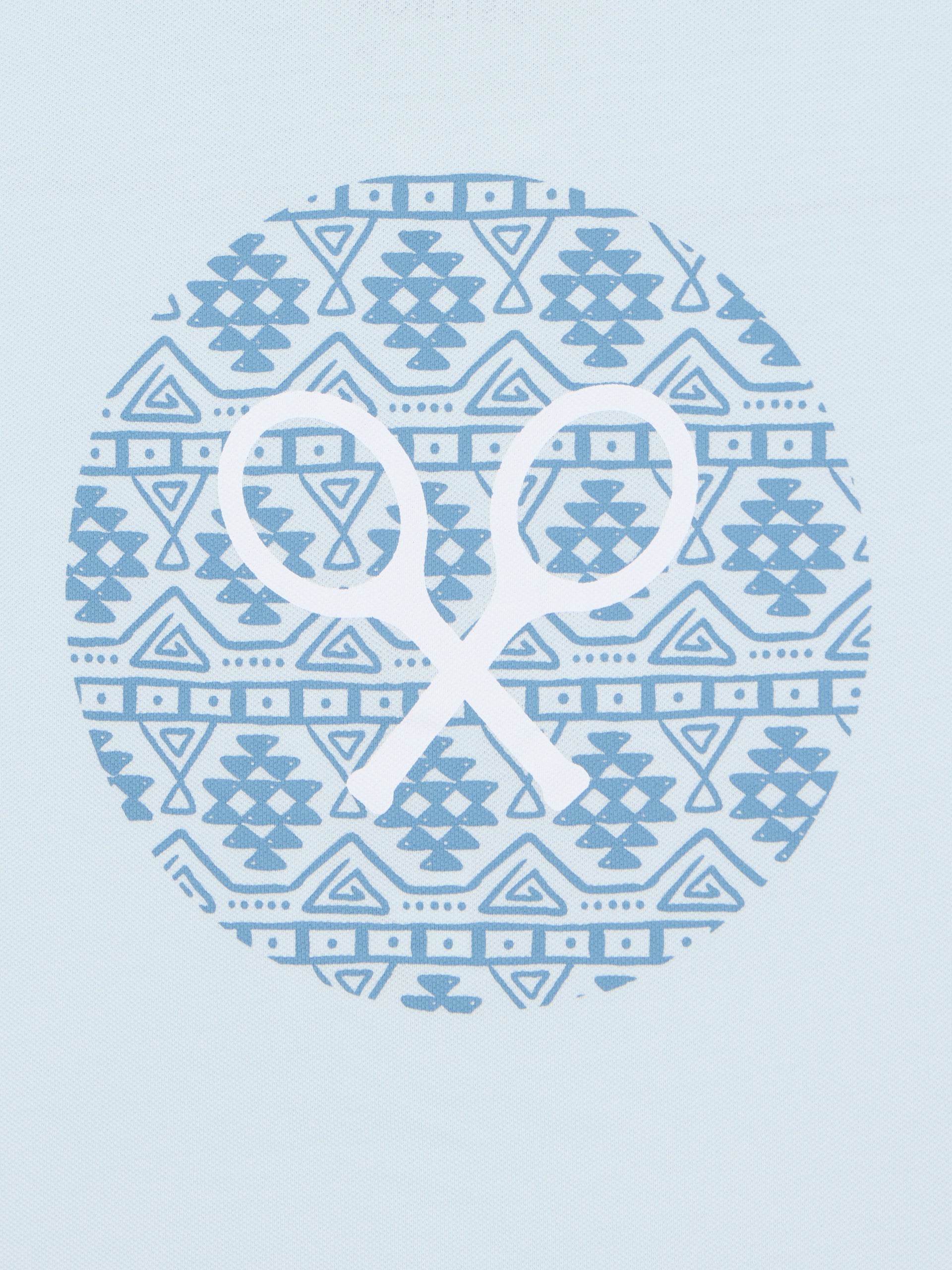 Raquette Polo Kids ethnique bleue