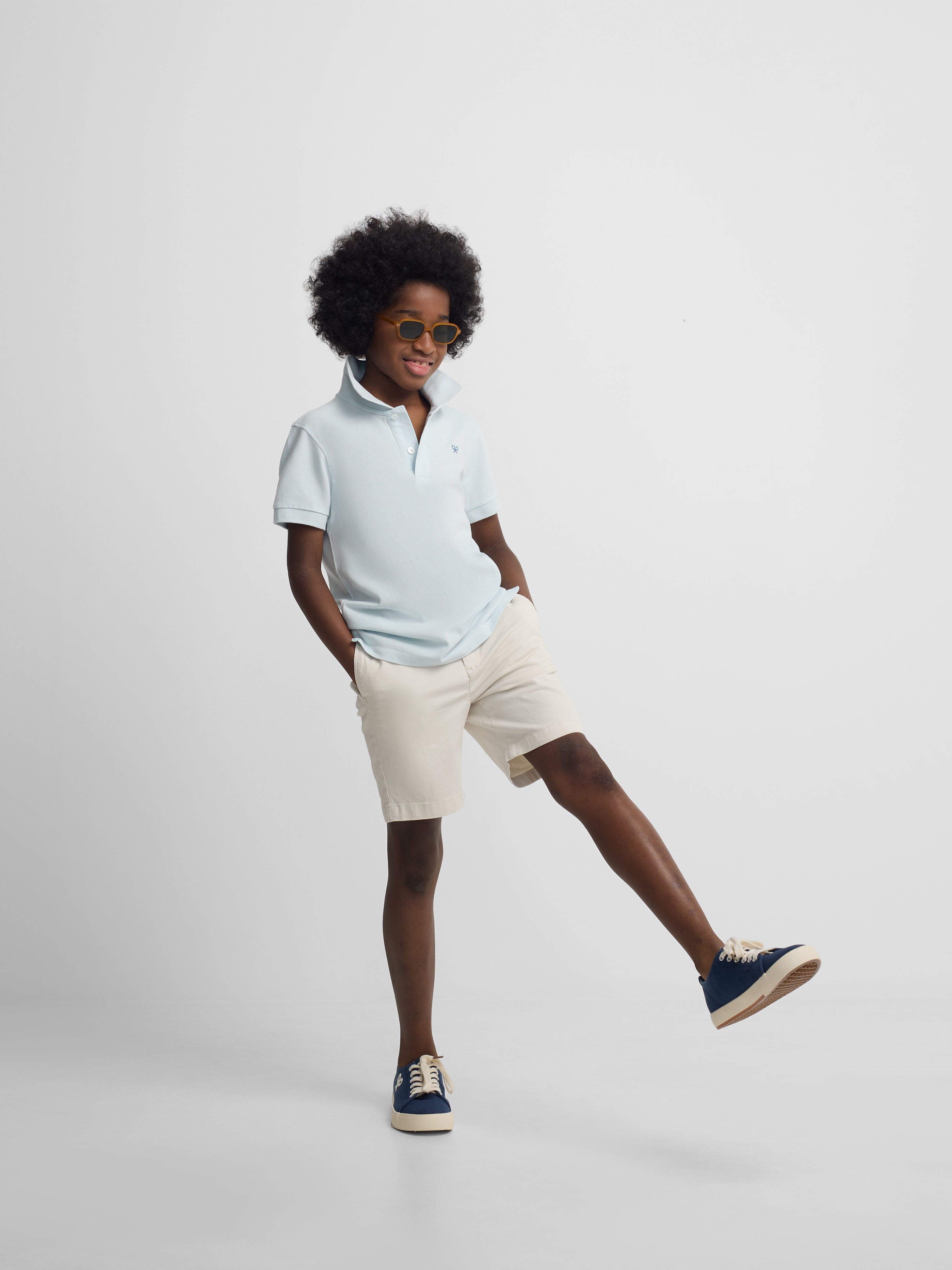 Raquette Polo Kids ethnique bleue