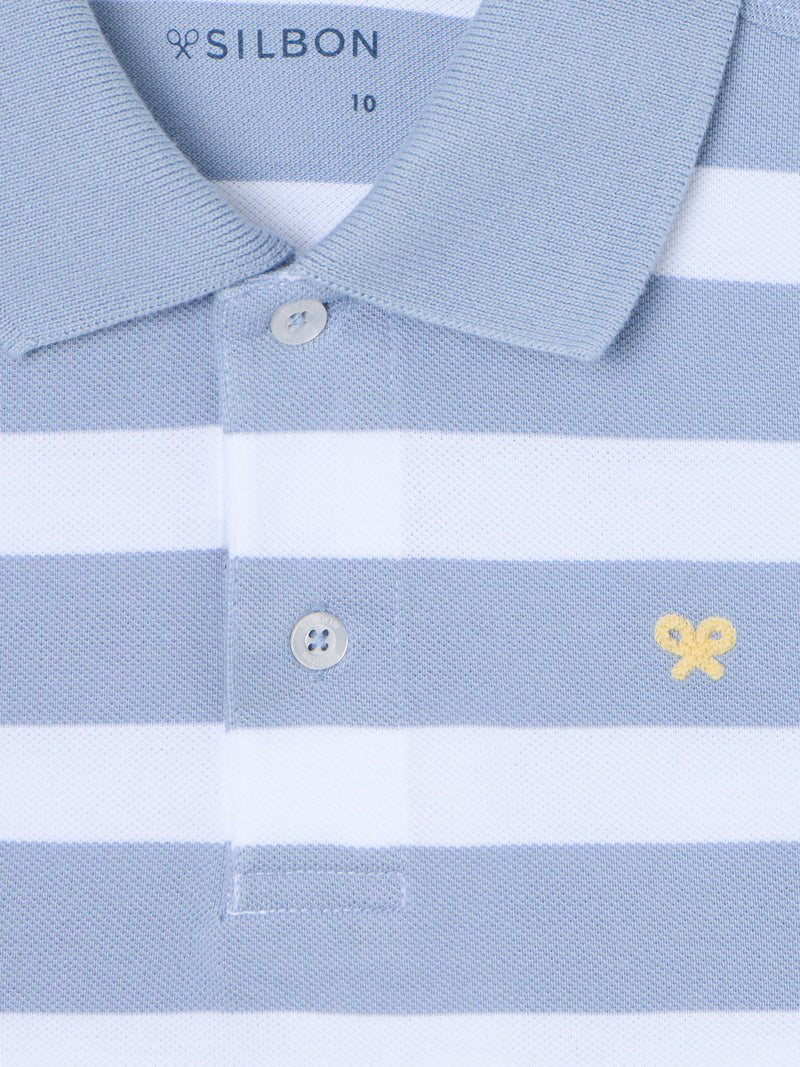 Polo kids rayas blanco azul