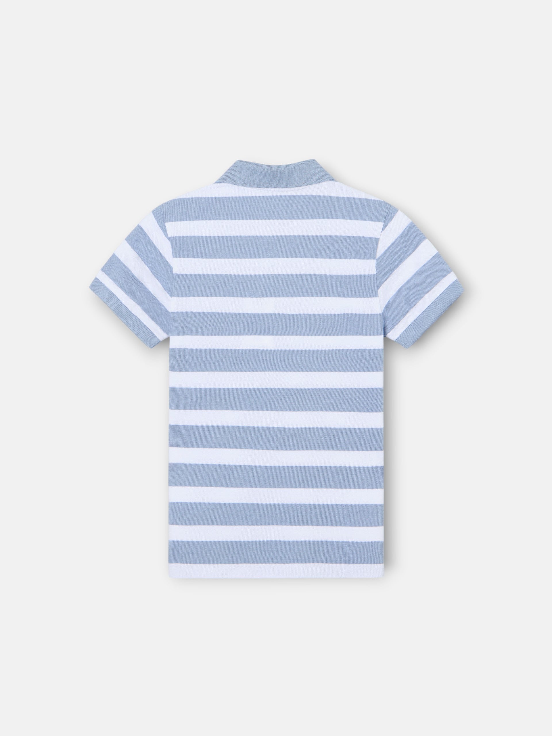 Polo enfant rayé blanc bleu