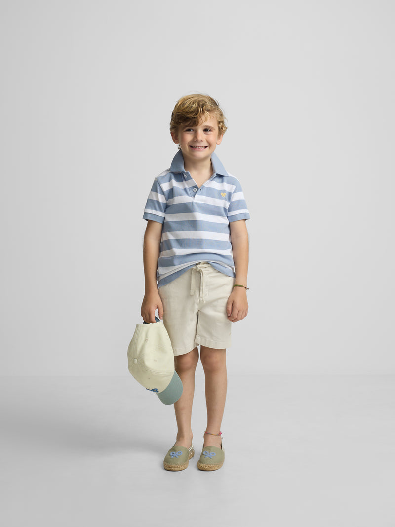 Polo kids rayas blanco azul