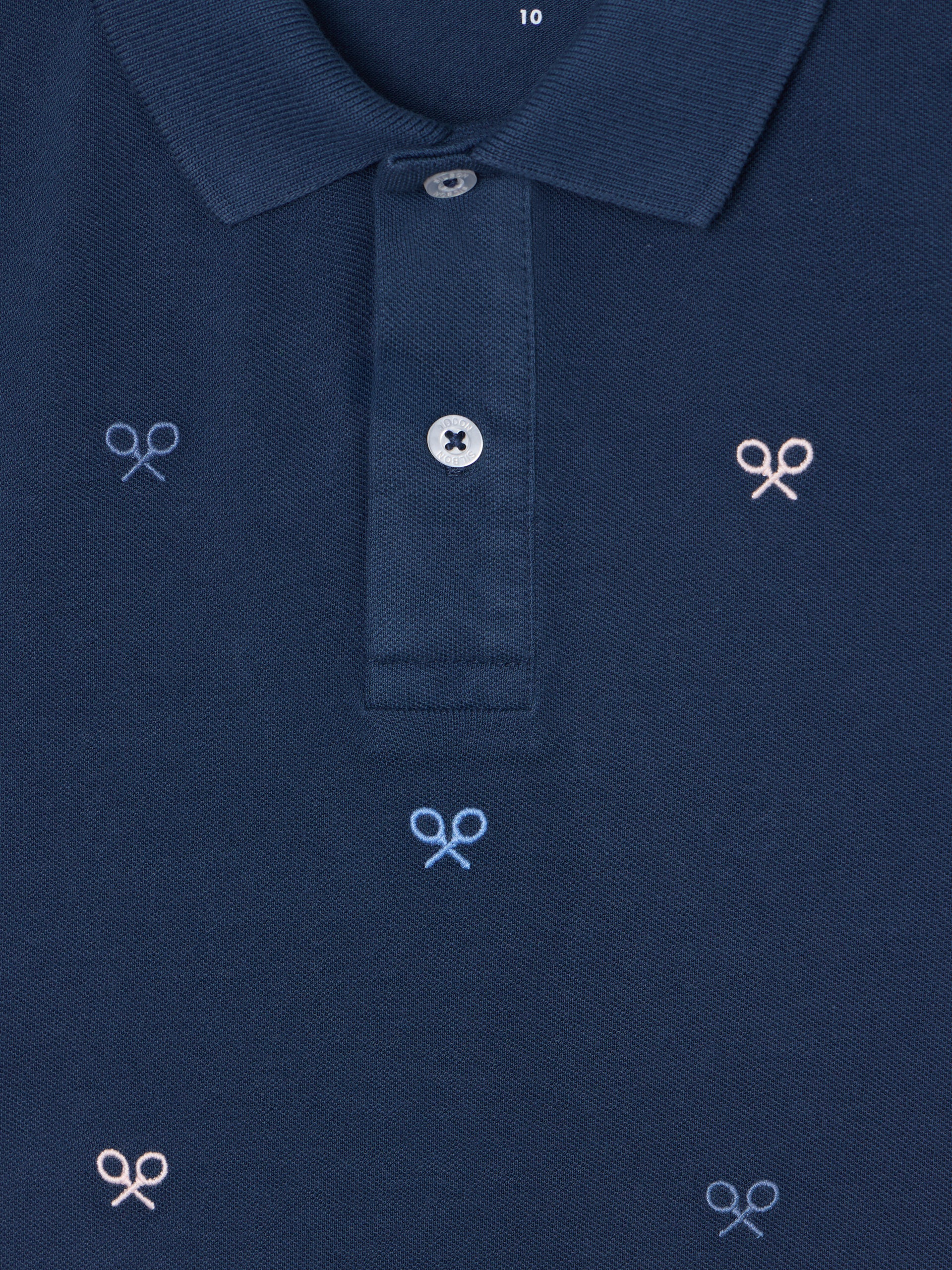 Polo enfant multi-raquettes bleu marine