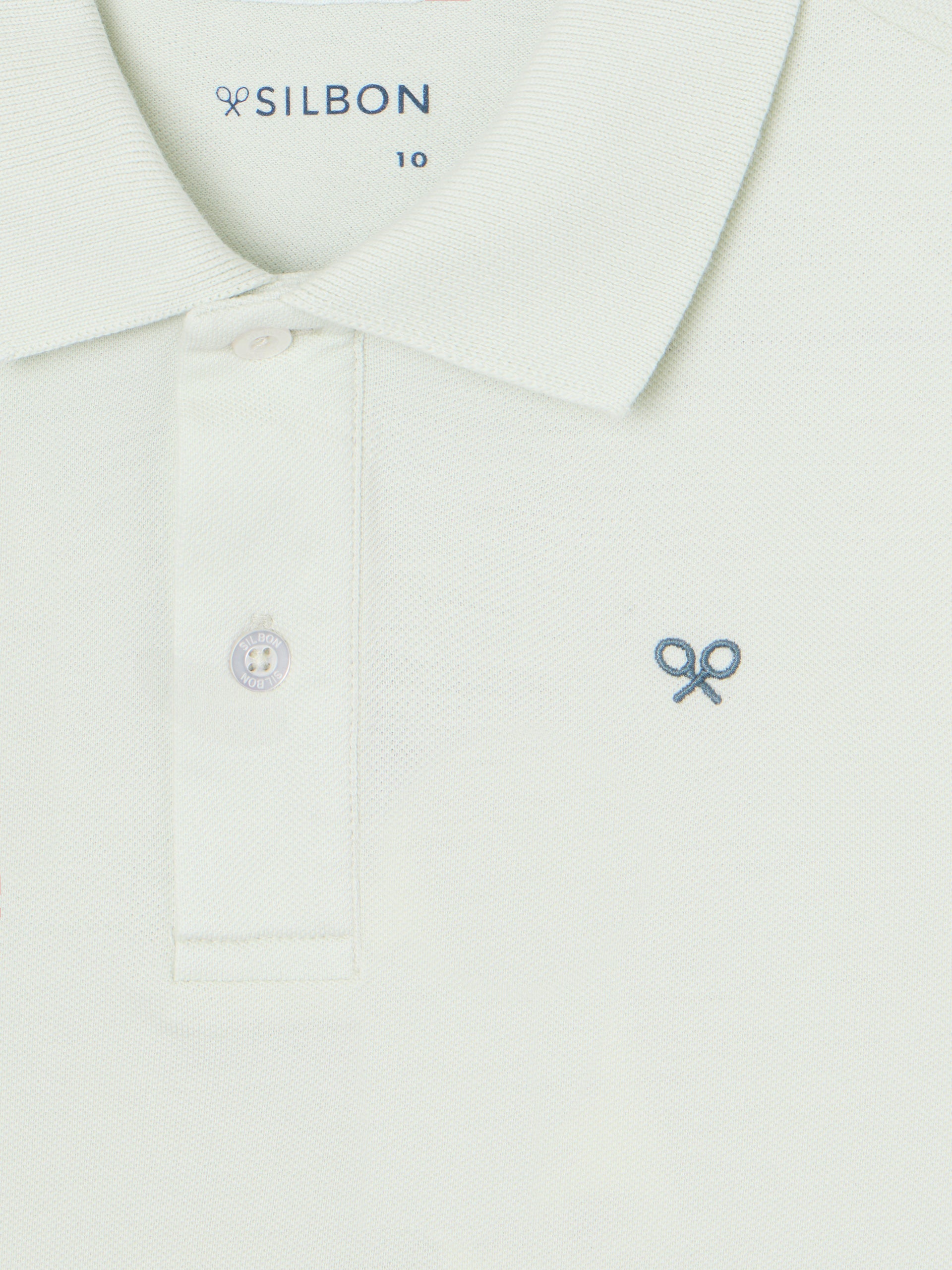 Polo enfant ethnique vert raquette