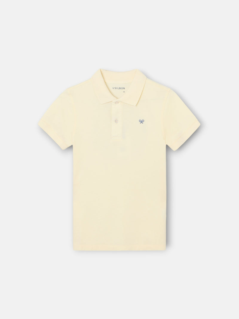 Polo kids raqueta etnica amarillo