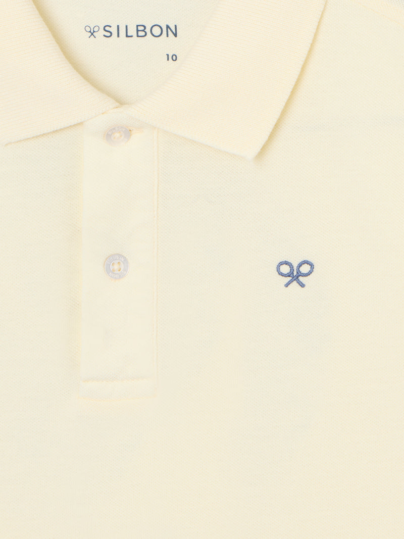 Polo kids raqueta etnica amarillo