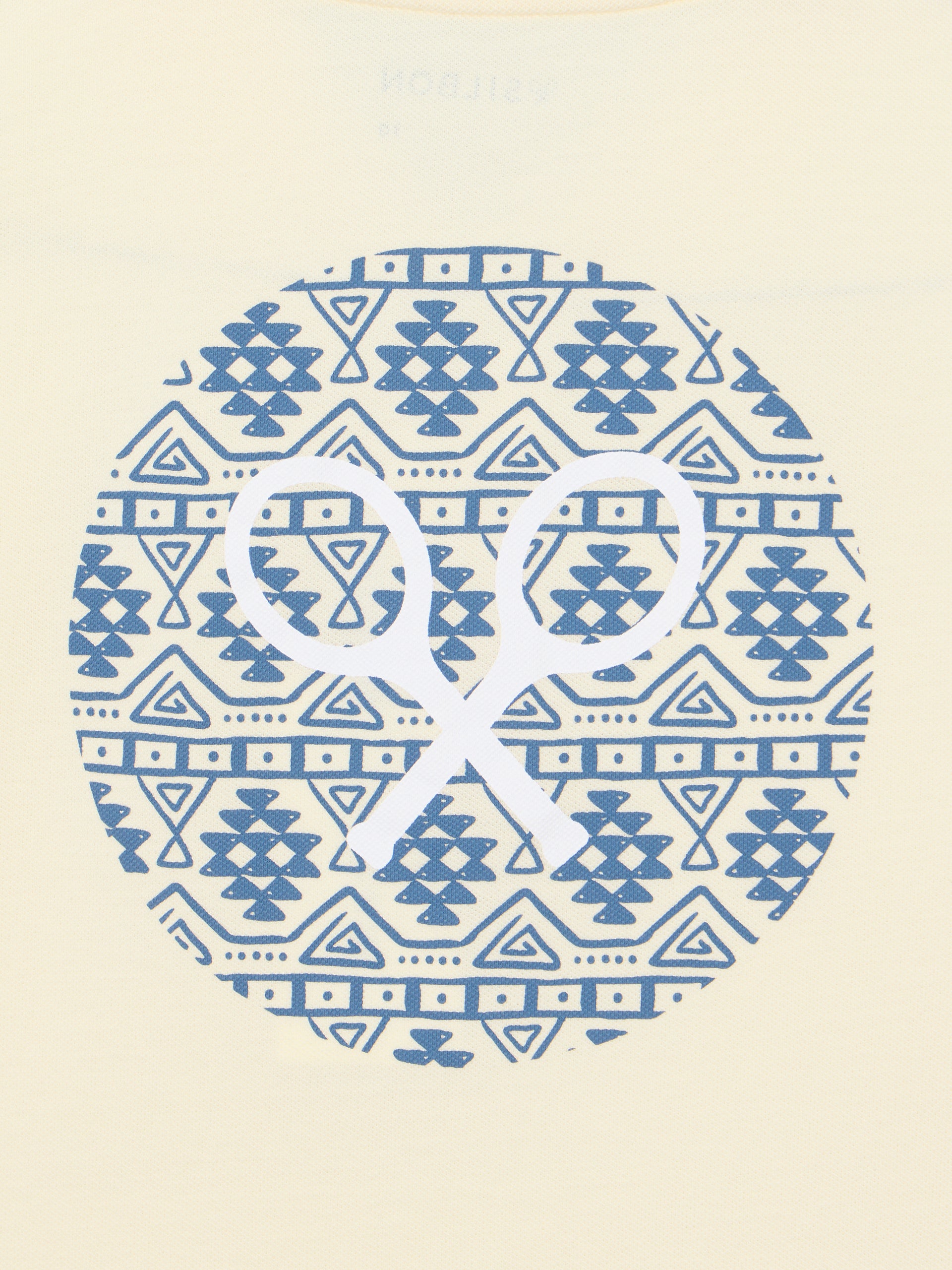 Polo criança raquete étnica amarelo