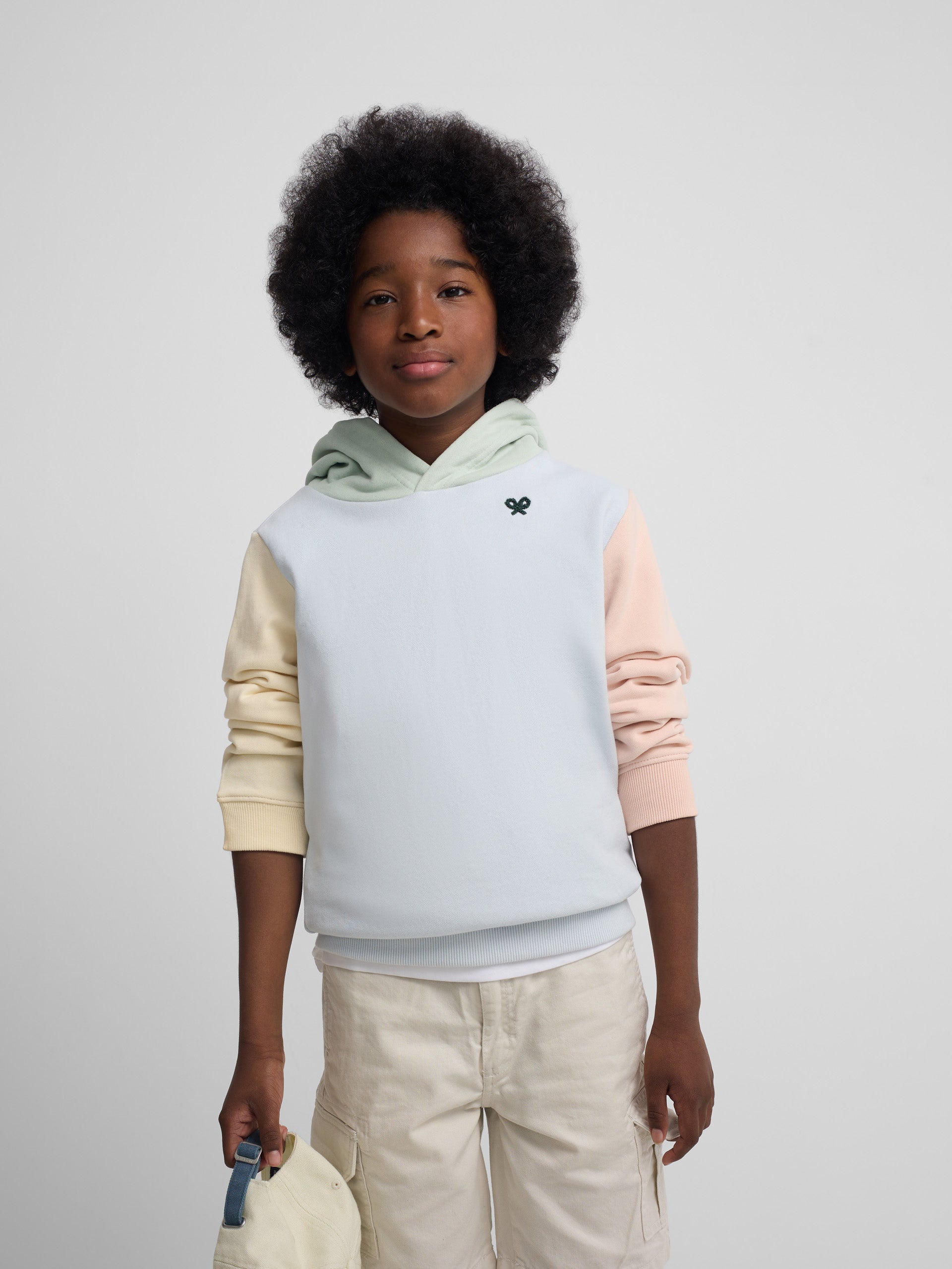 Kids multicolor hoodie sweatshirt light blue