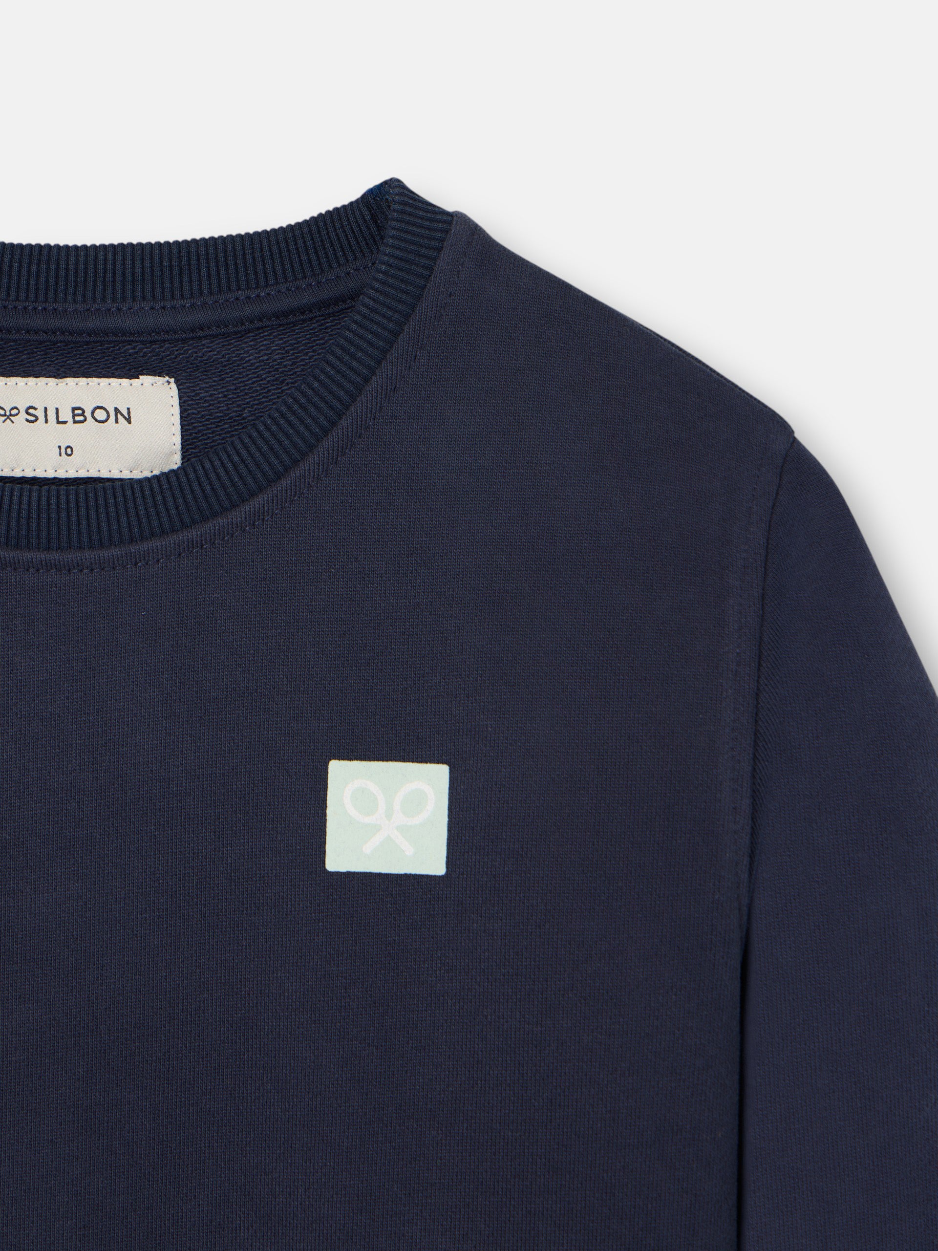 Kids' navy blue sand and surf sweatshirt