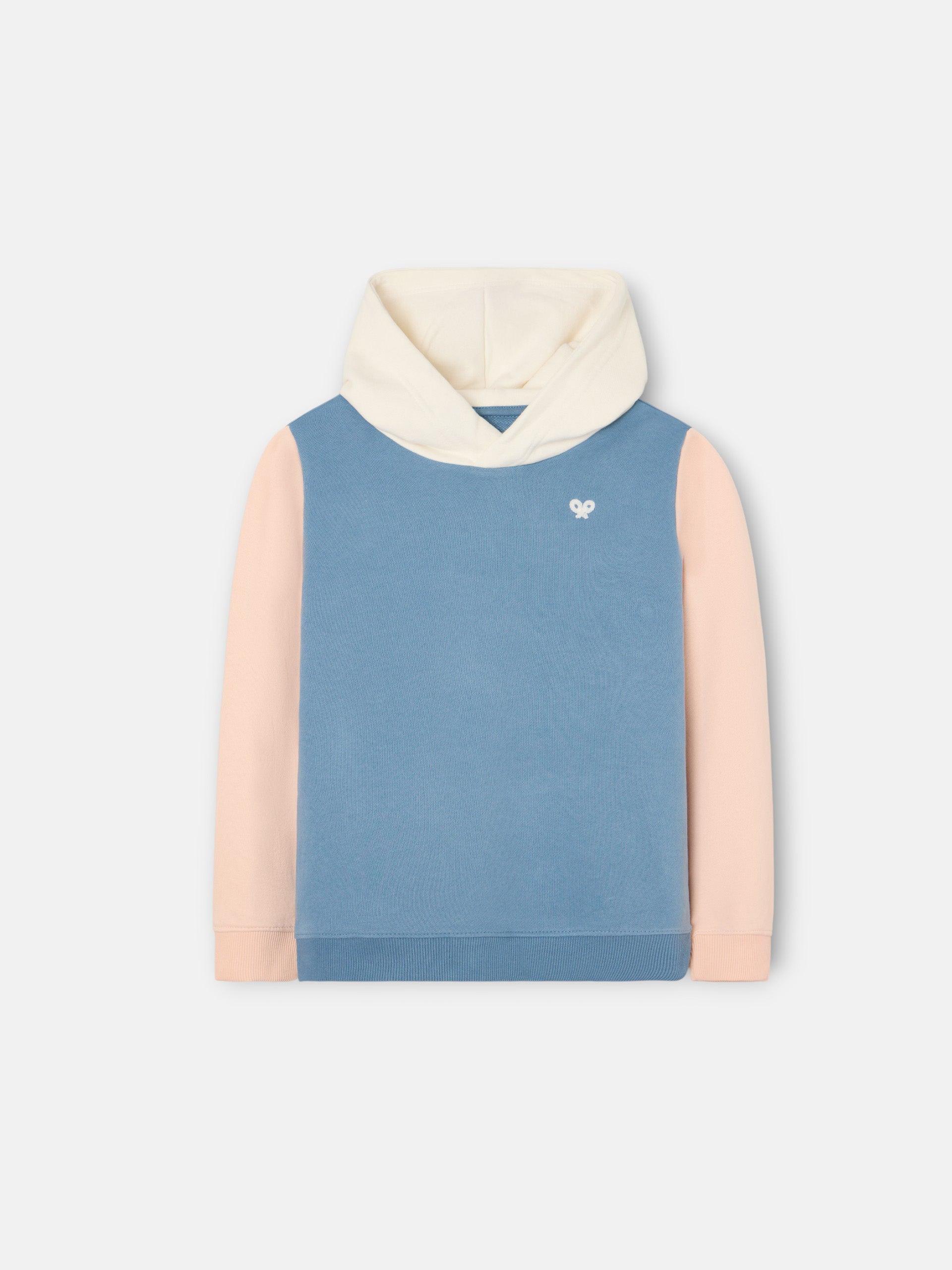 Sweatshirt kids capuz raquete étnica azul