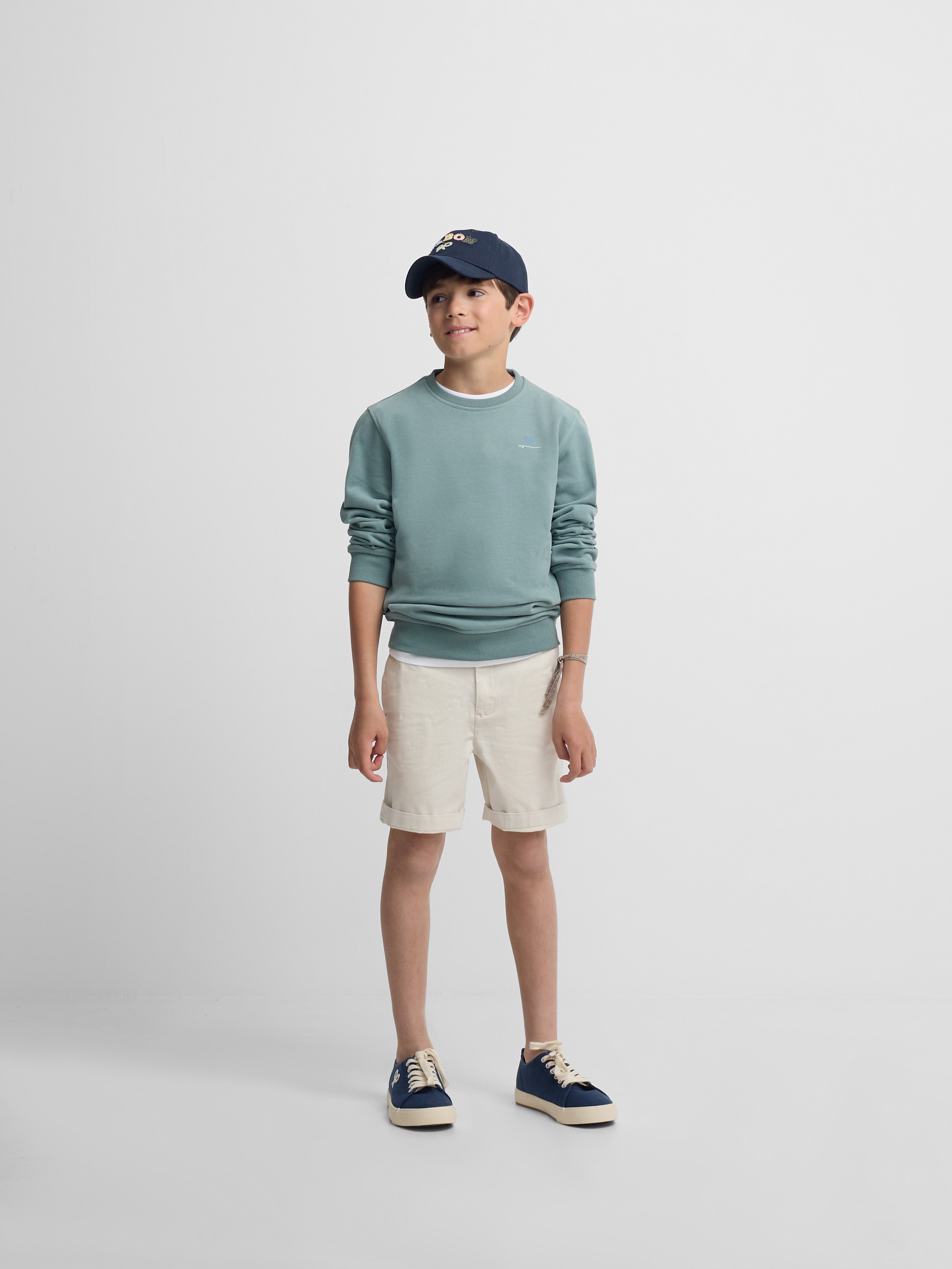 Sweat-shirt vert plage d'été pour enfants