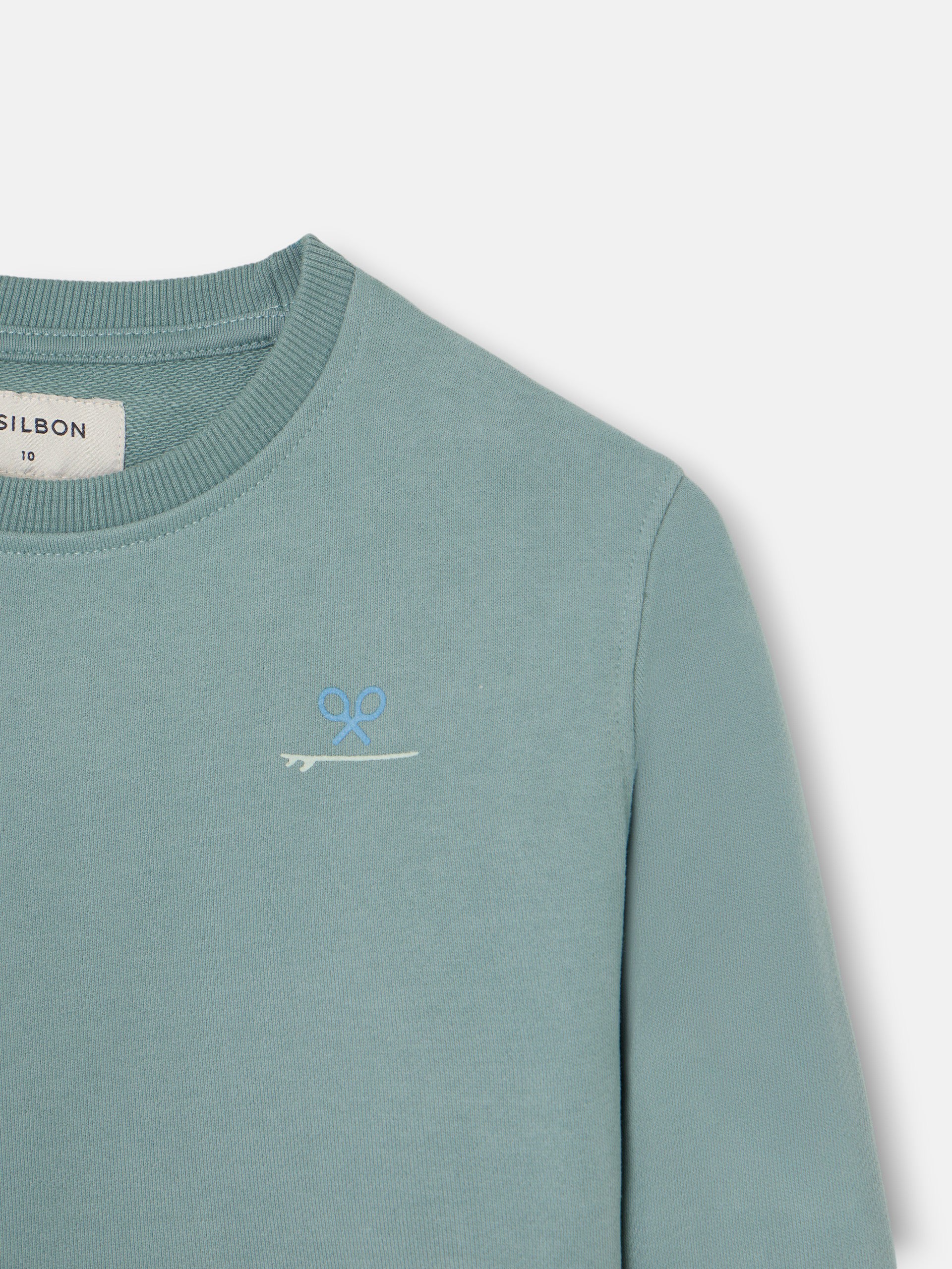 Kids summer beachy green sweatshirt