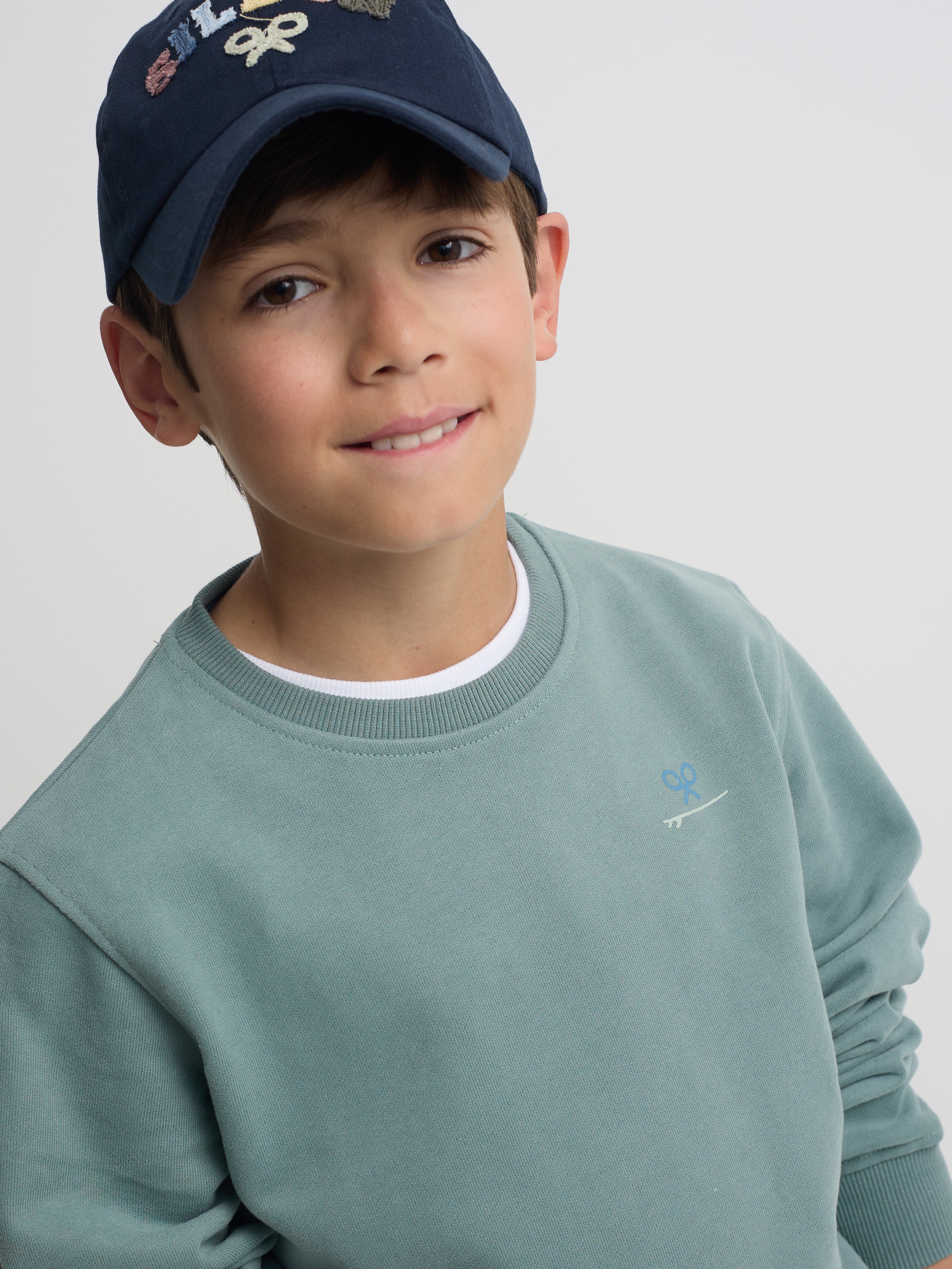 Sweat-shirt vert plage d'été pour enfants