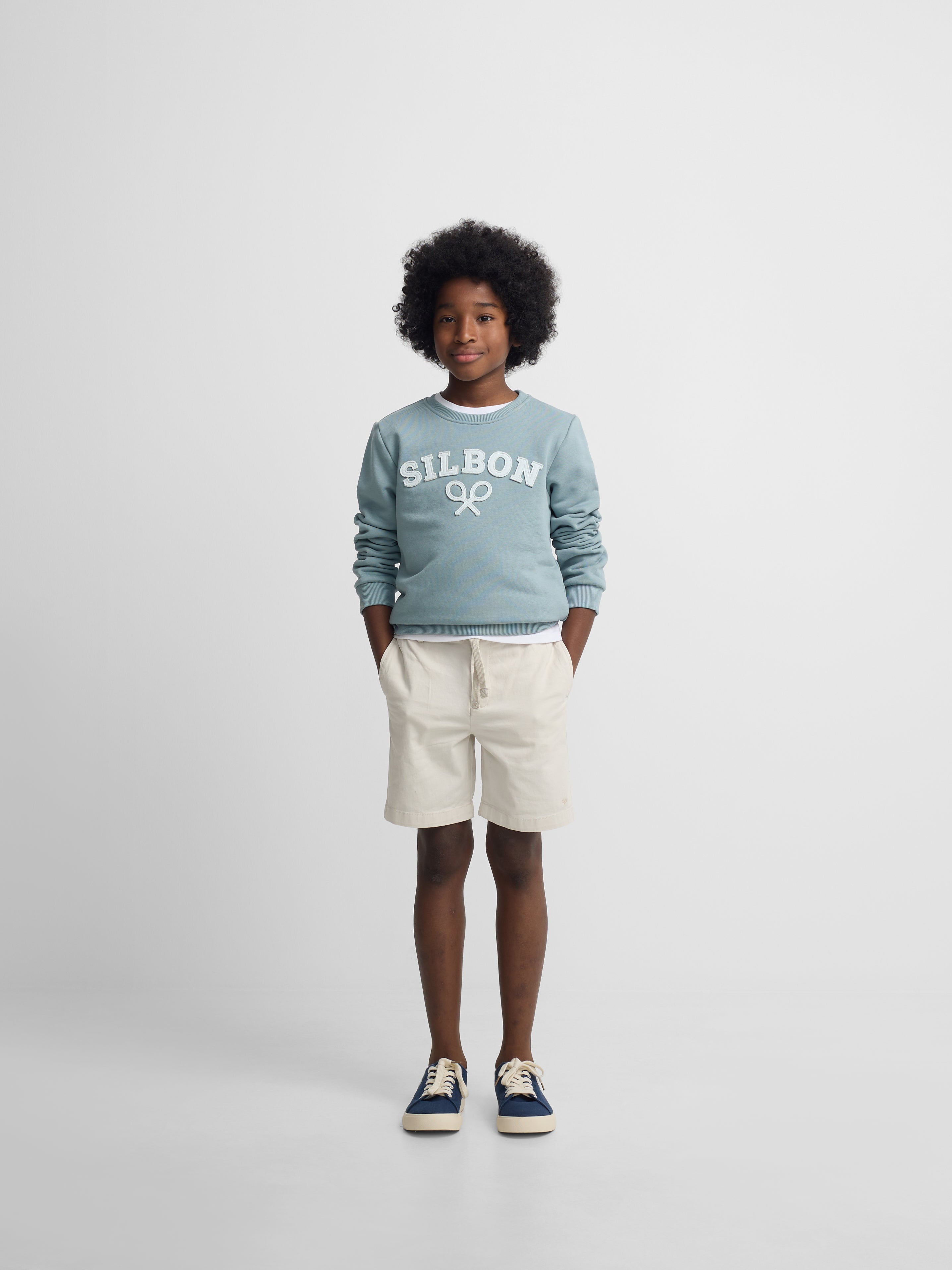 Sweatshirt kids Silbon raquete meia verde