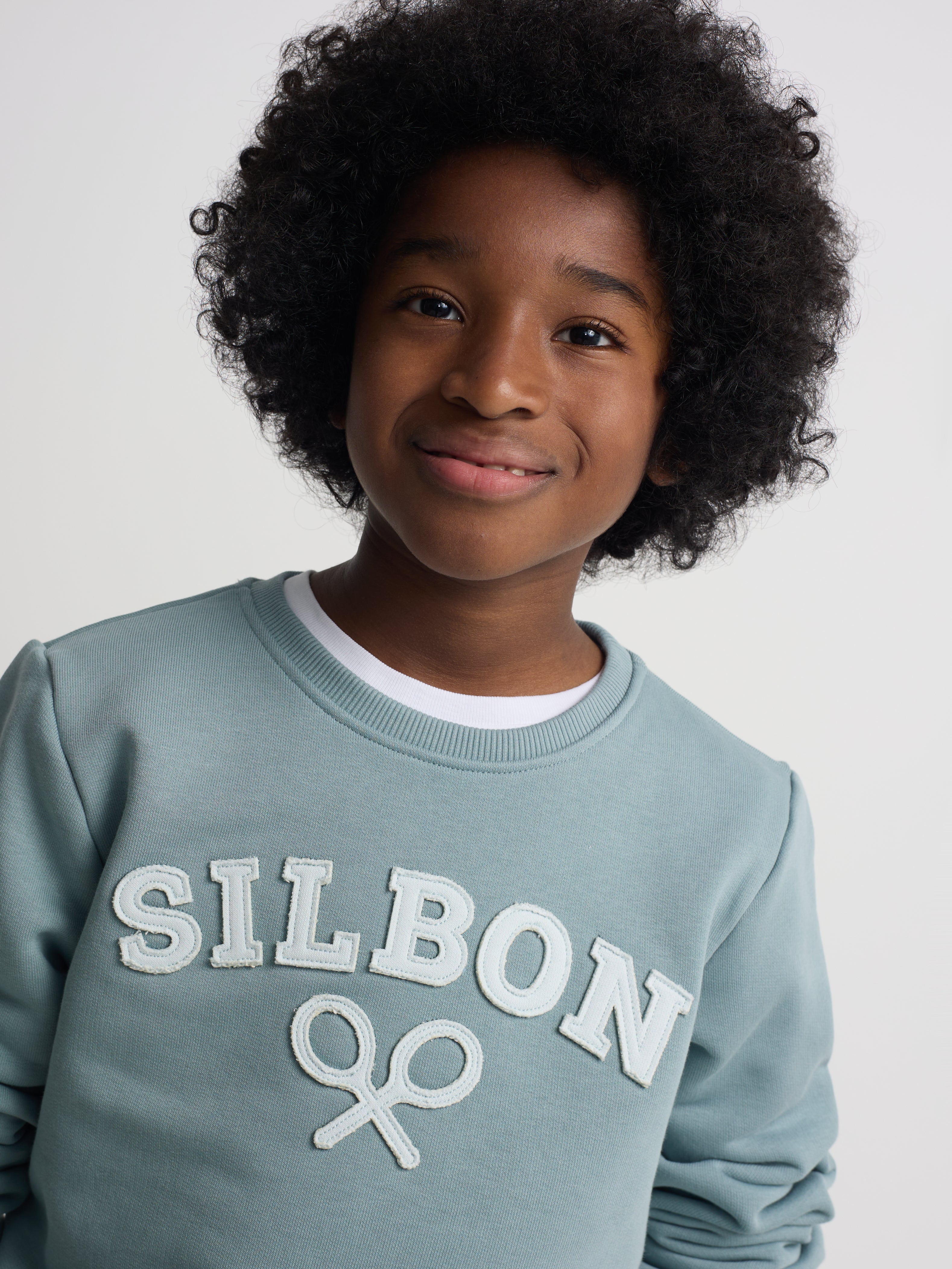 Sweatshirt kids Silbon raquete meia verde