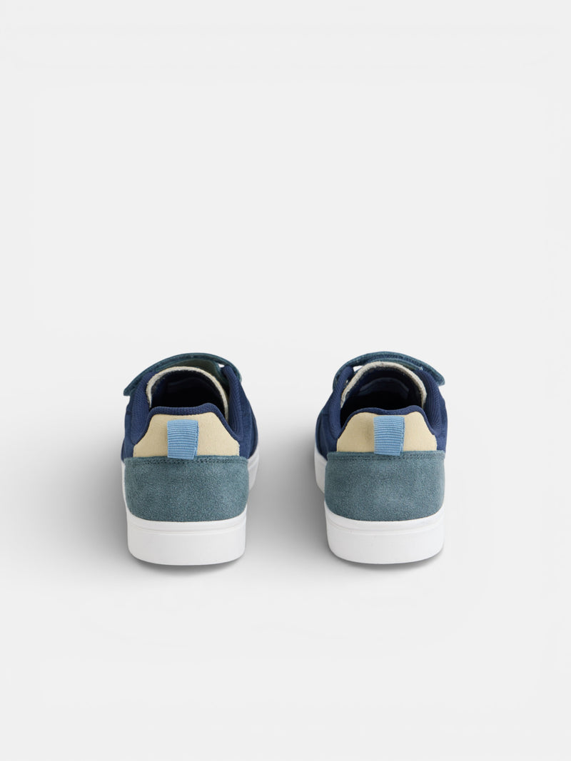 Sapatilha infantil velcro multicolor azul-marinho