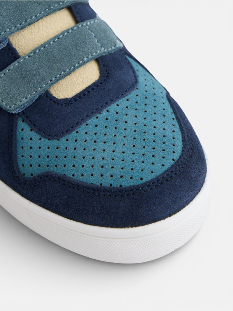 Sapatilha infantil velcro multicolor azul-marinho