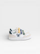 Cream multicolored velcro kids' shoe