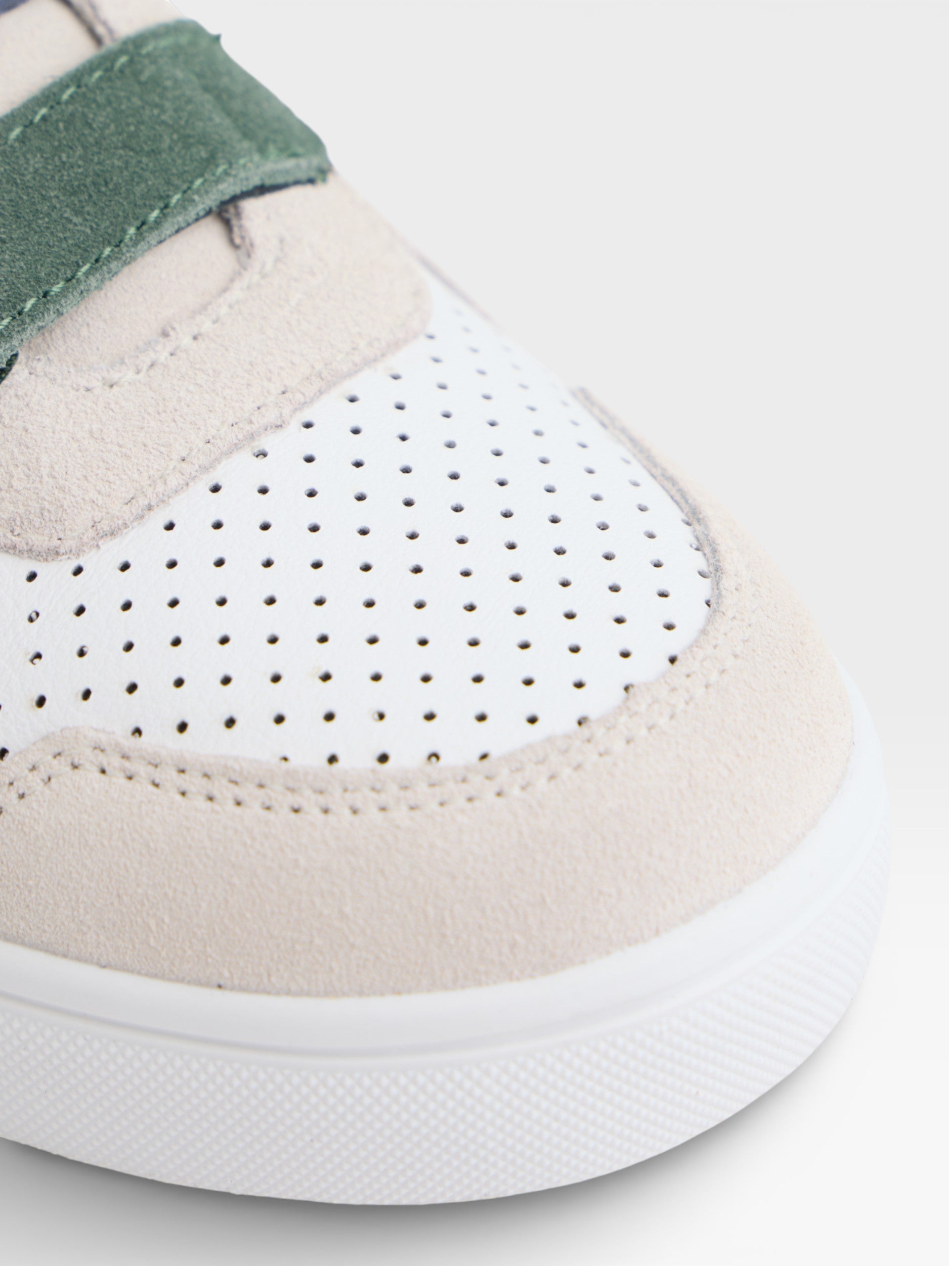 Cream multicolored velcro kids' shoe