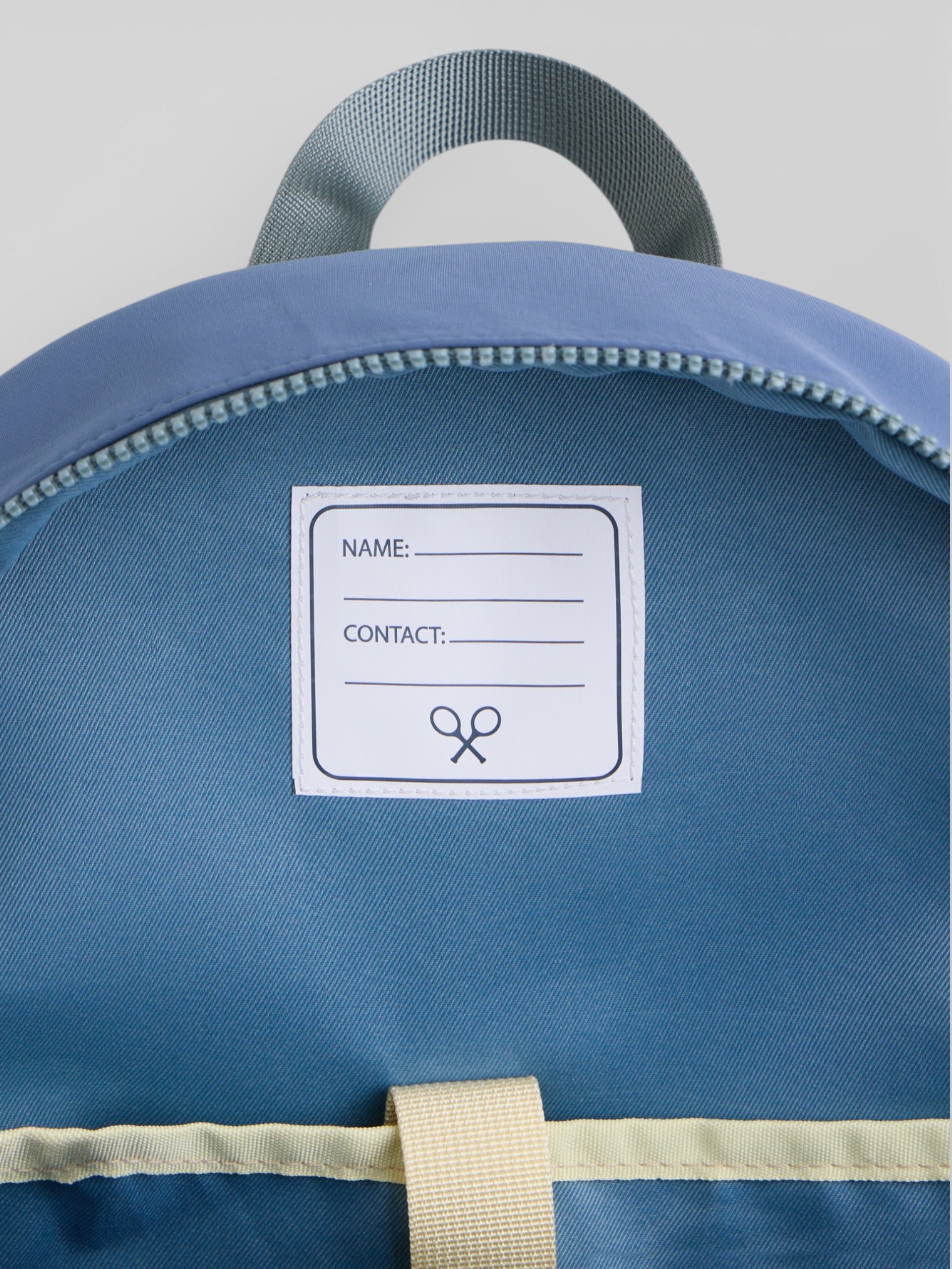 Kids backpack with zipper blue
