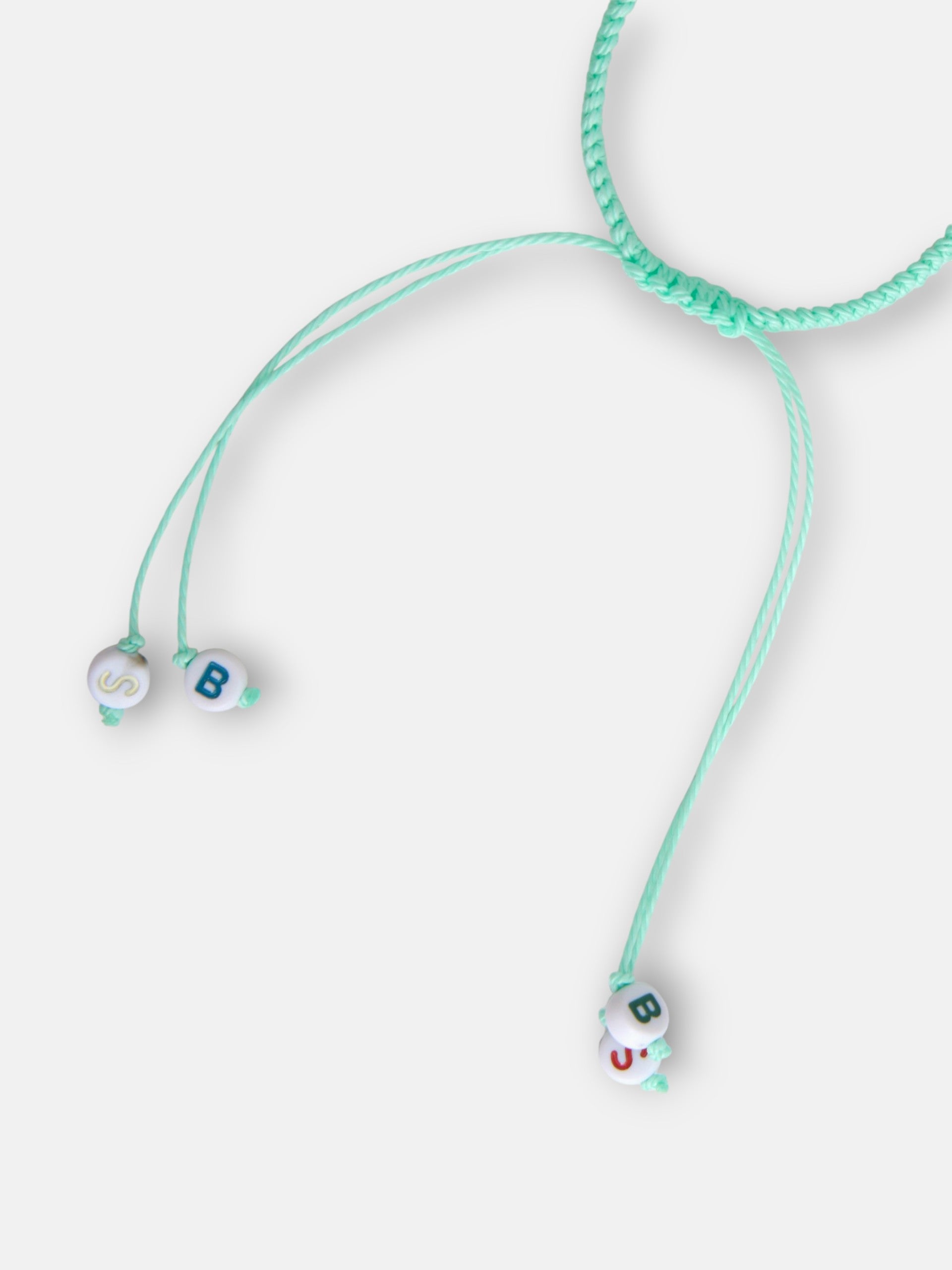 Kids bracelet, light green Silbon racket