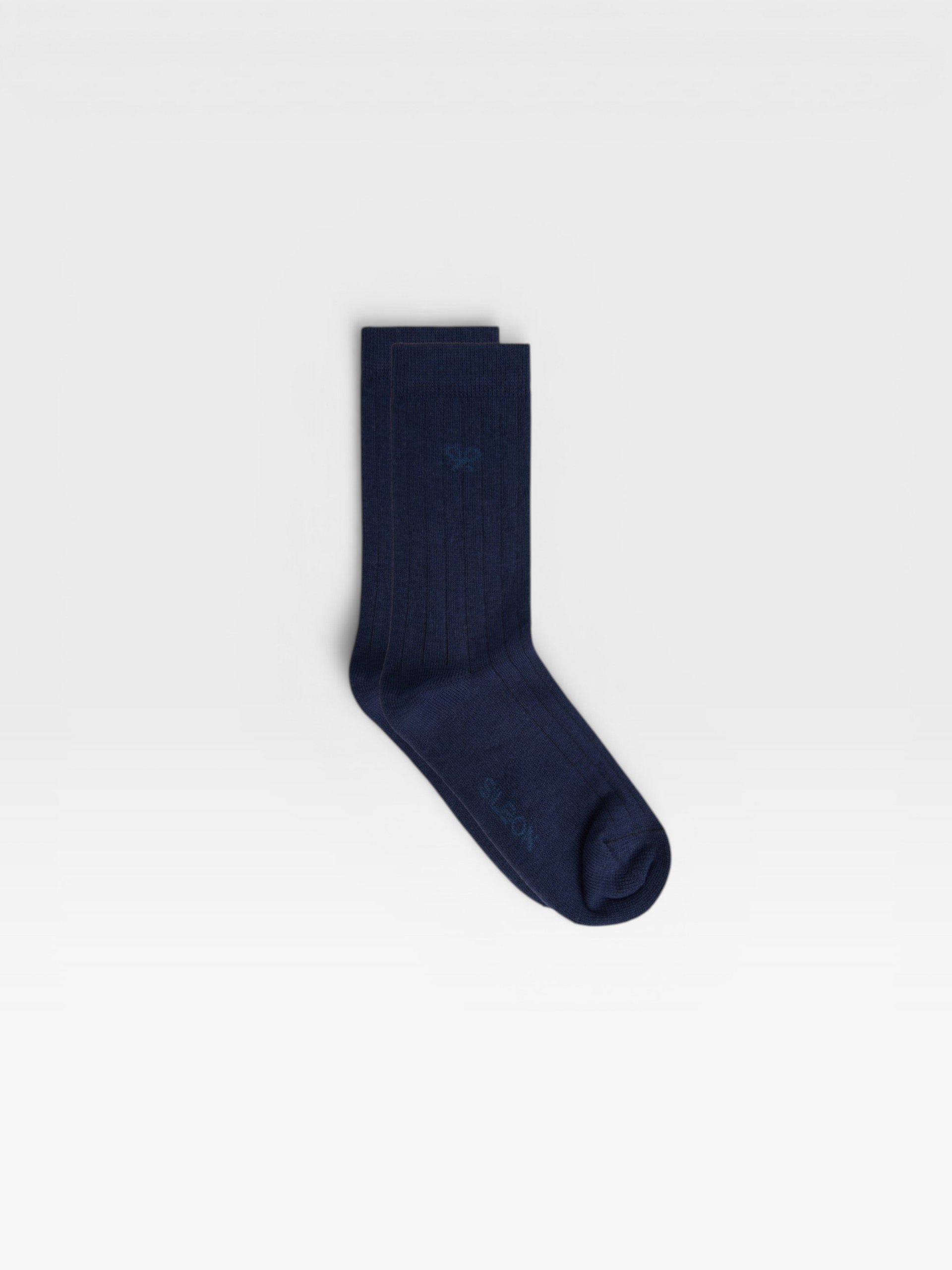 Calcetin kids liso azul marino