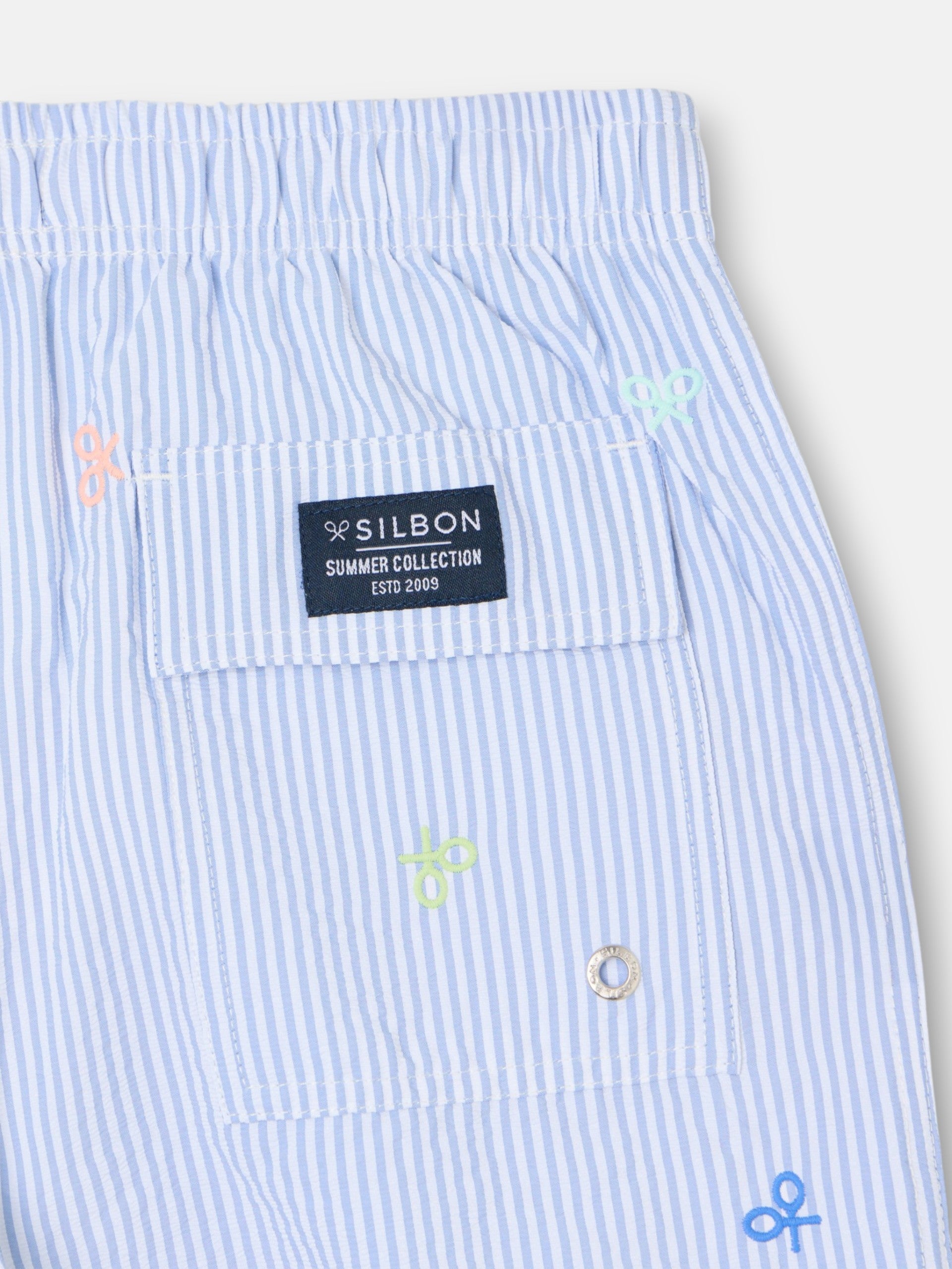 Bañador kids rayas multiraquetas azul