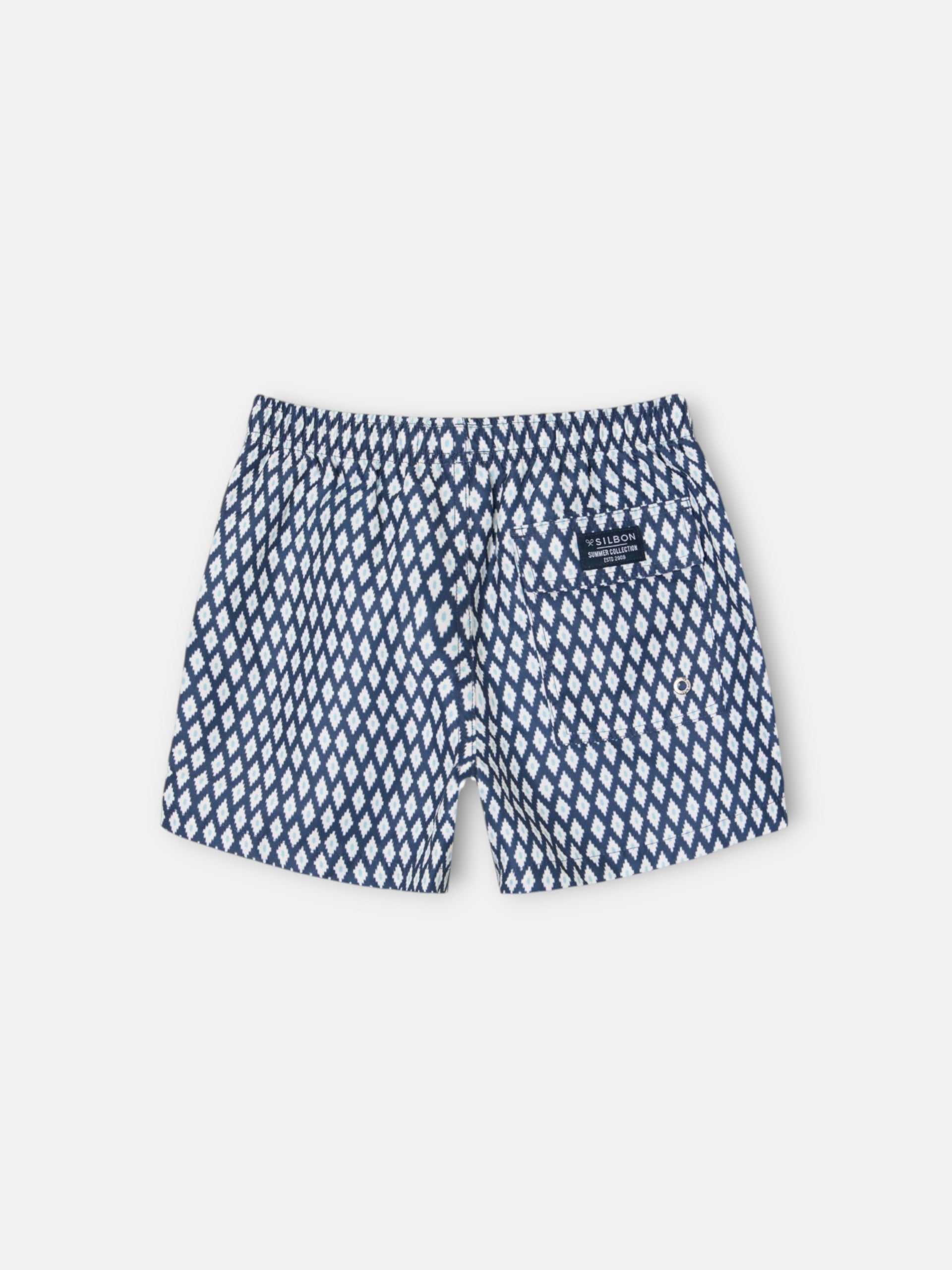 Bañador kids mini rombos azul marino