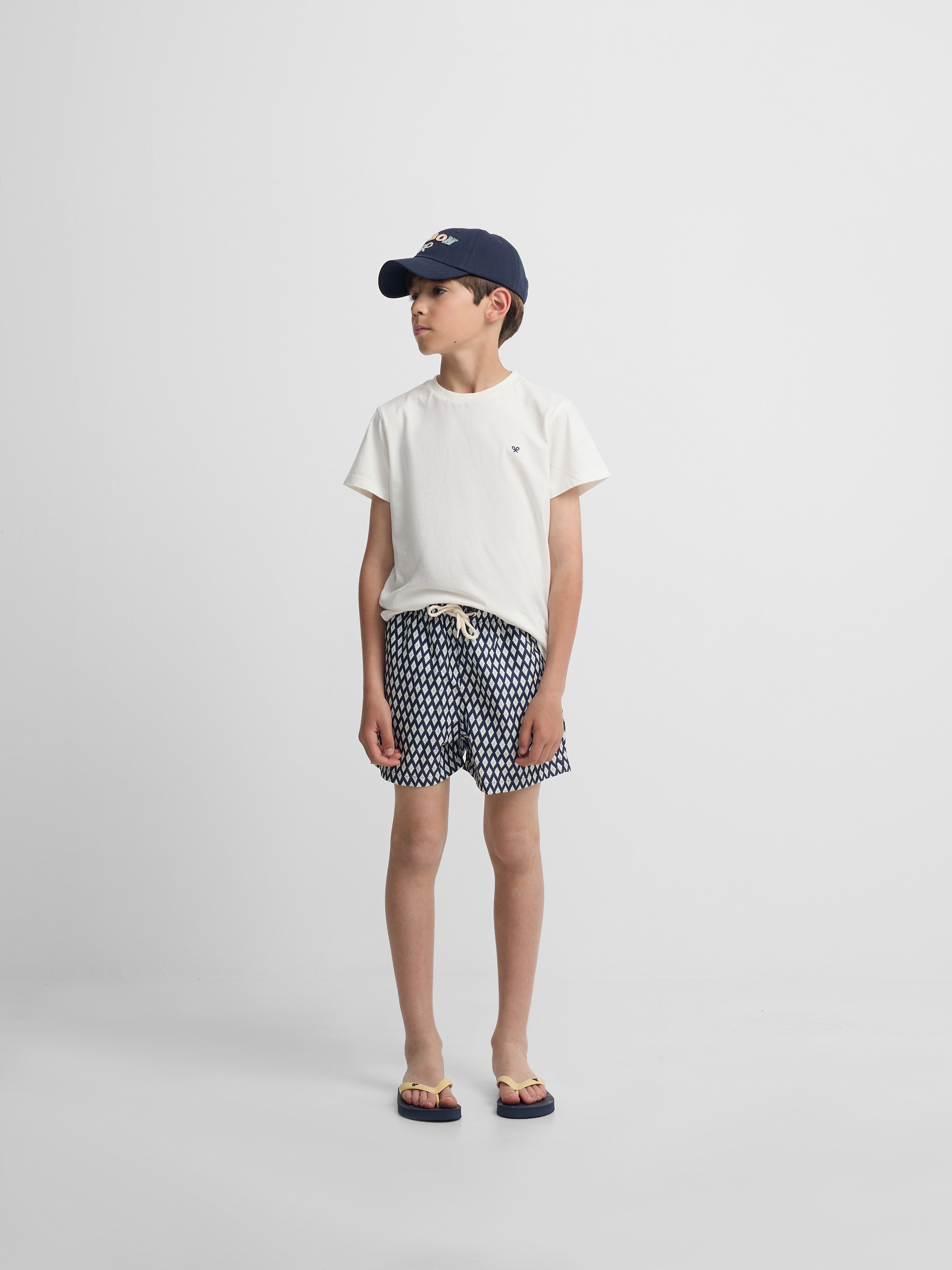 Bañador kids mini rombos azul marino