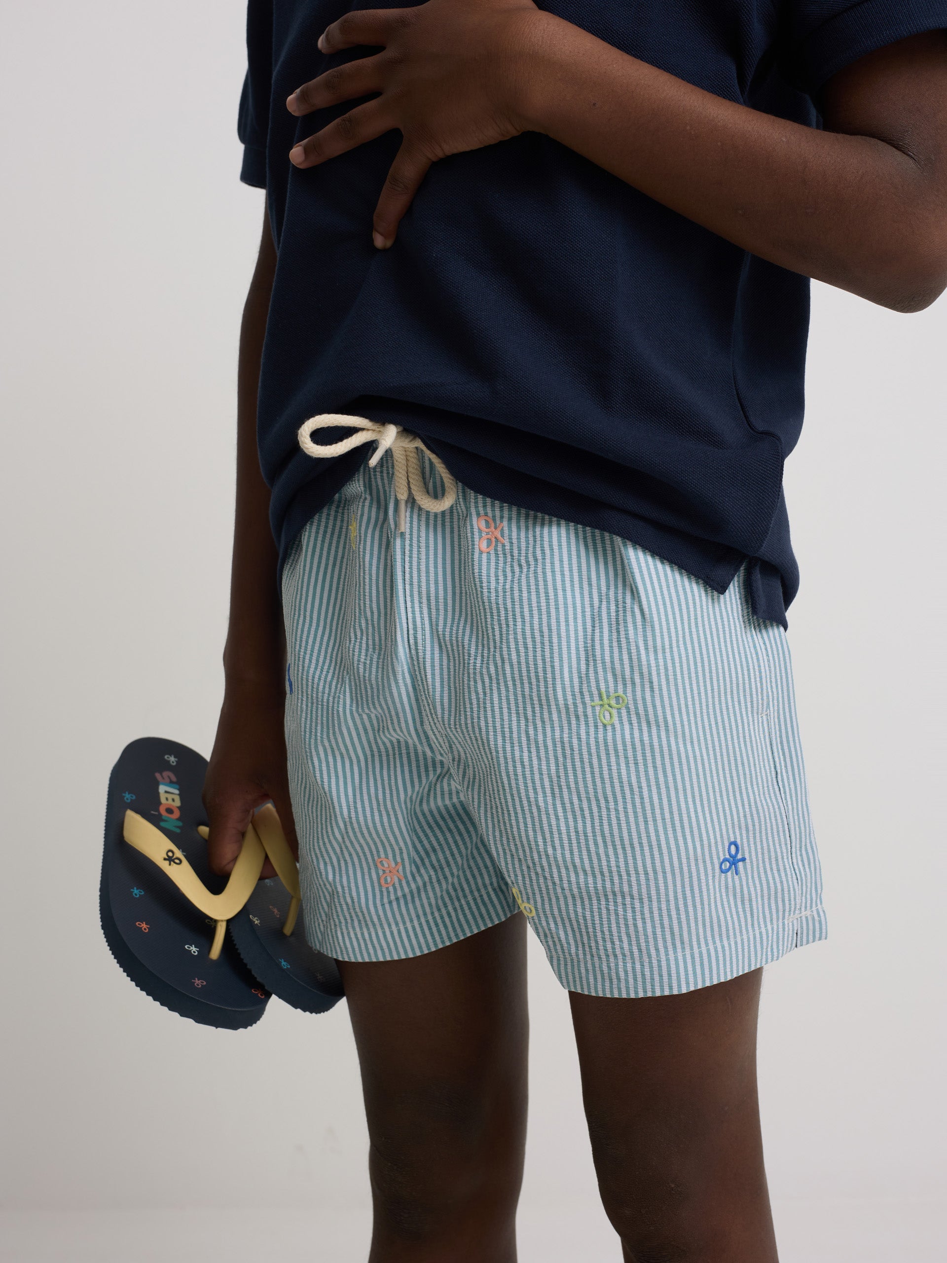 Bañador kids rayas multiraquetas verde