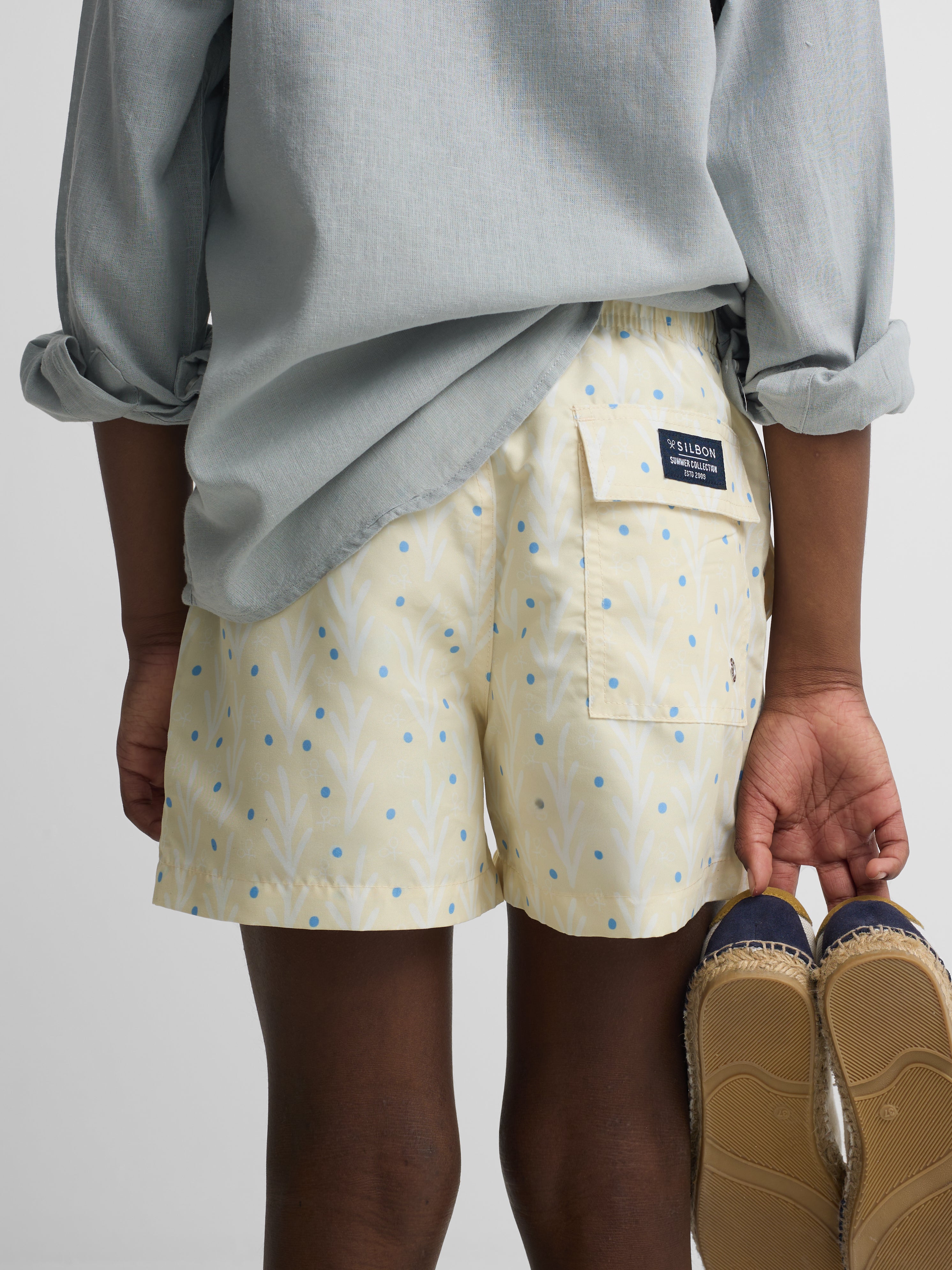 Bañador kids style puntos amarillo