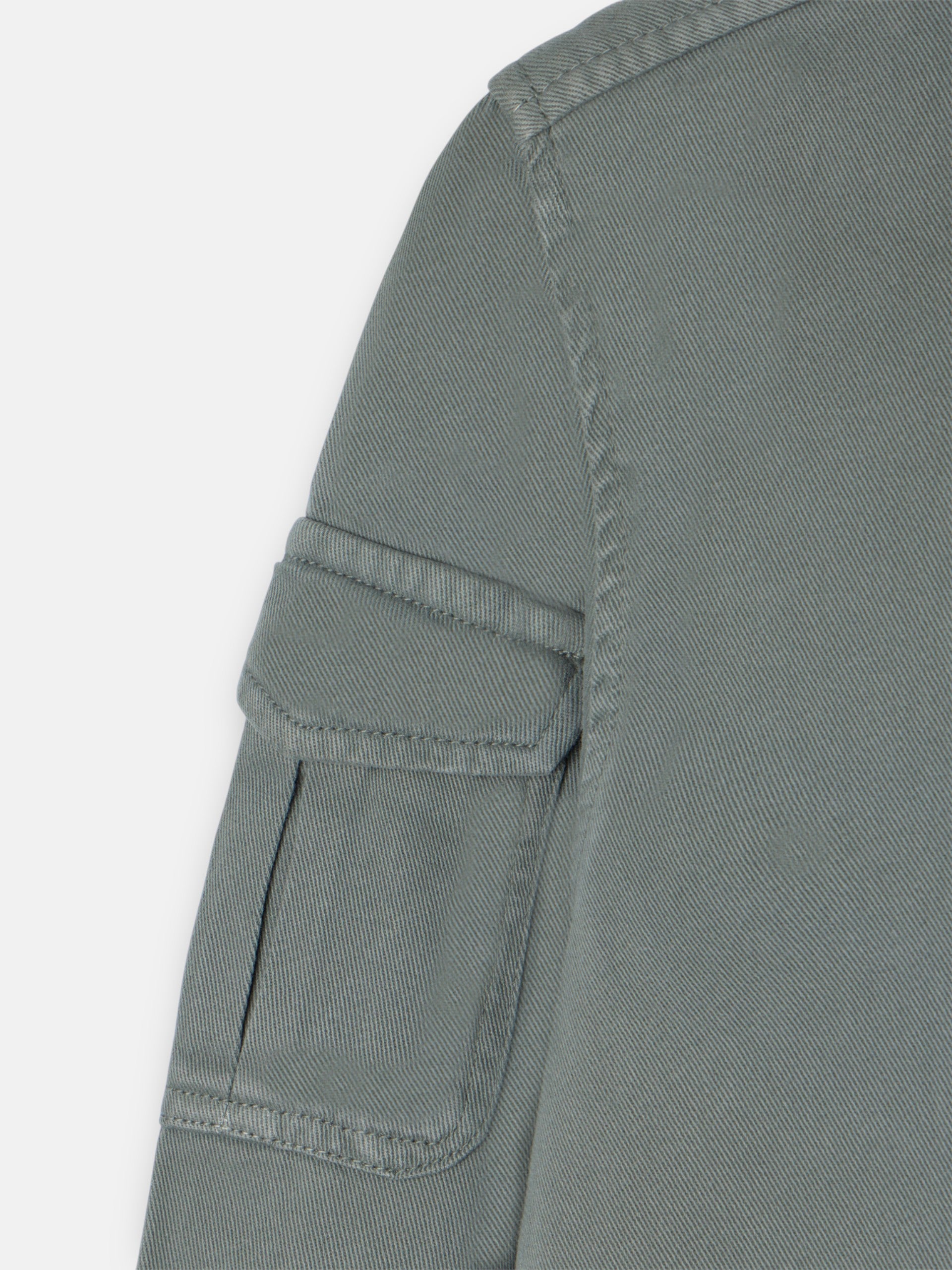 Casaco kids com bolsos e remendos verde