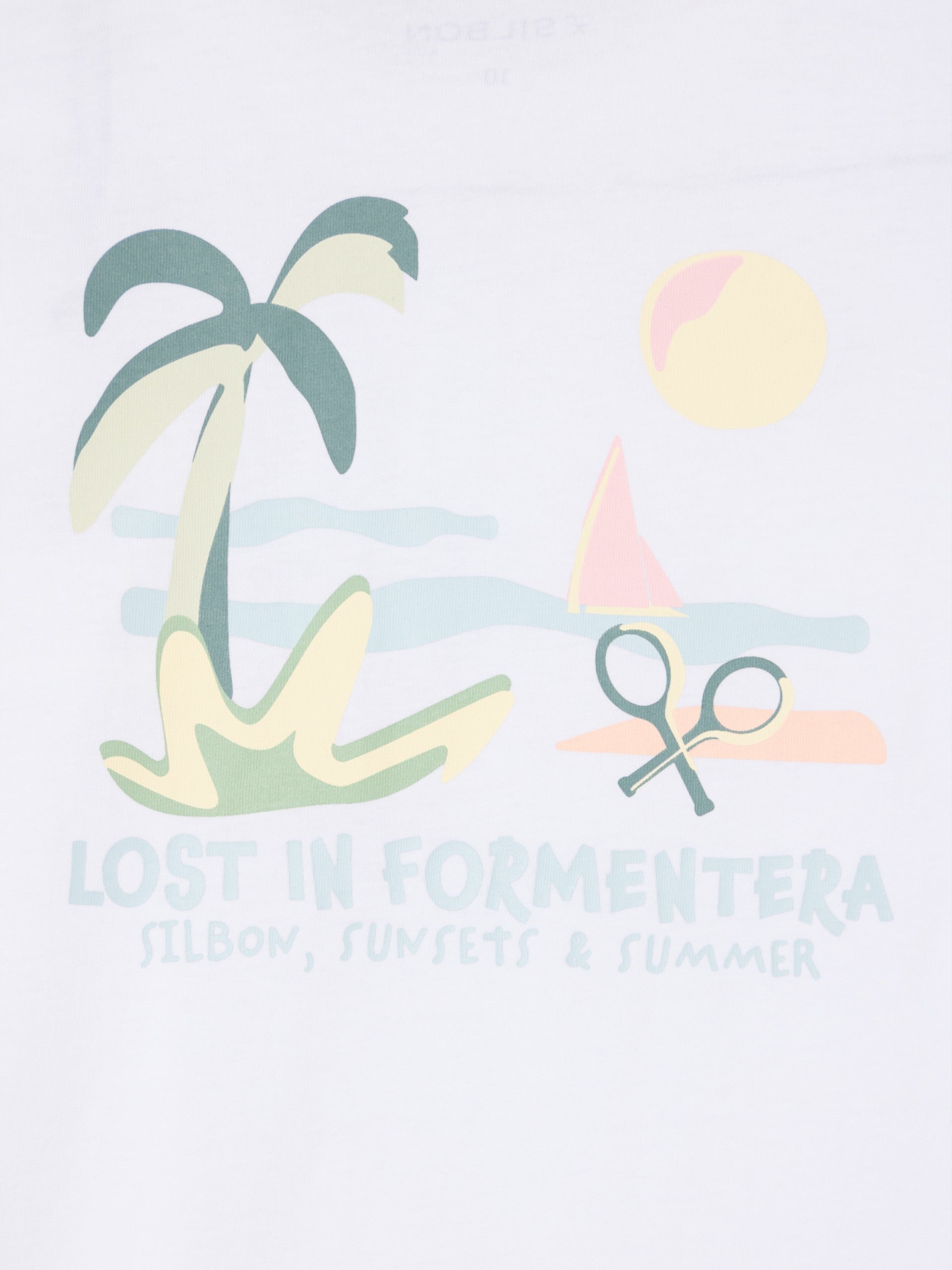 T-shirt kids Silbon Formentera branco