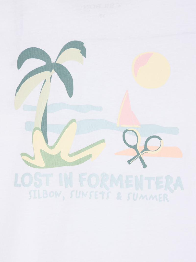 T-shirt kids Silbon Formentera branco