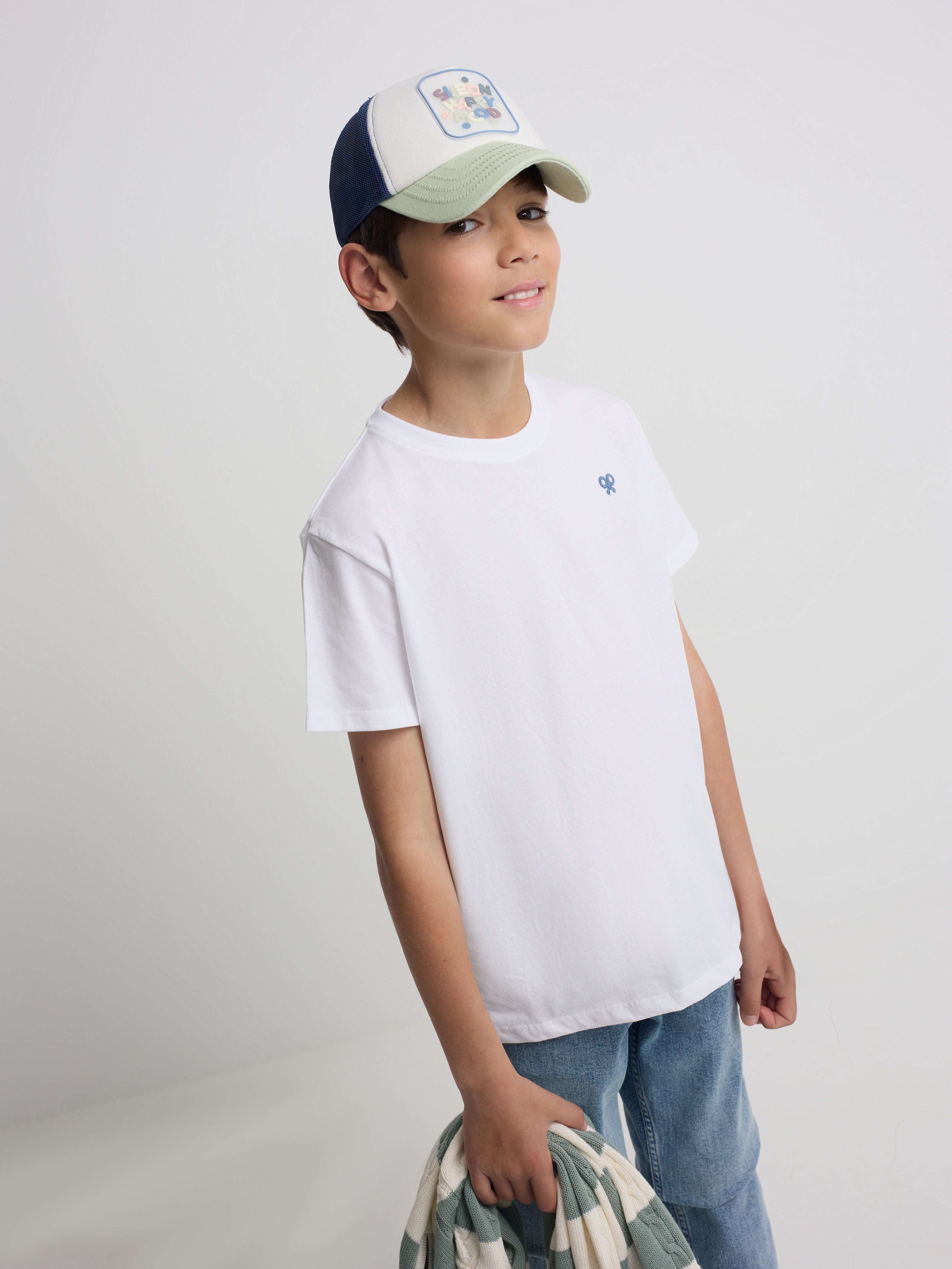 T-shirt blanc de sport d'été pour enfants
