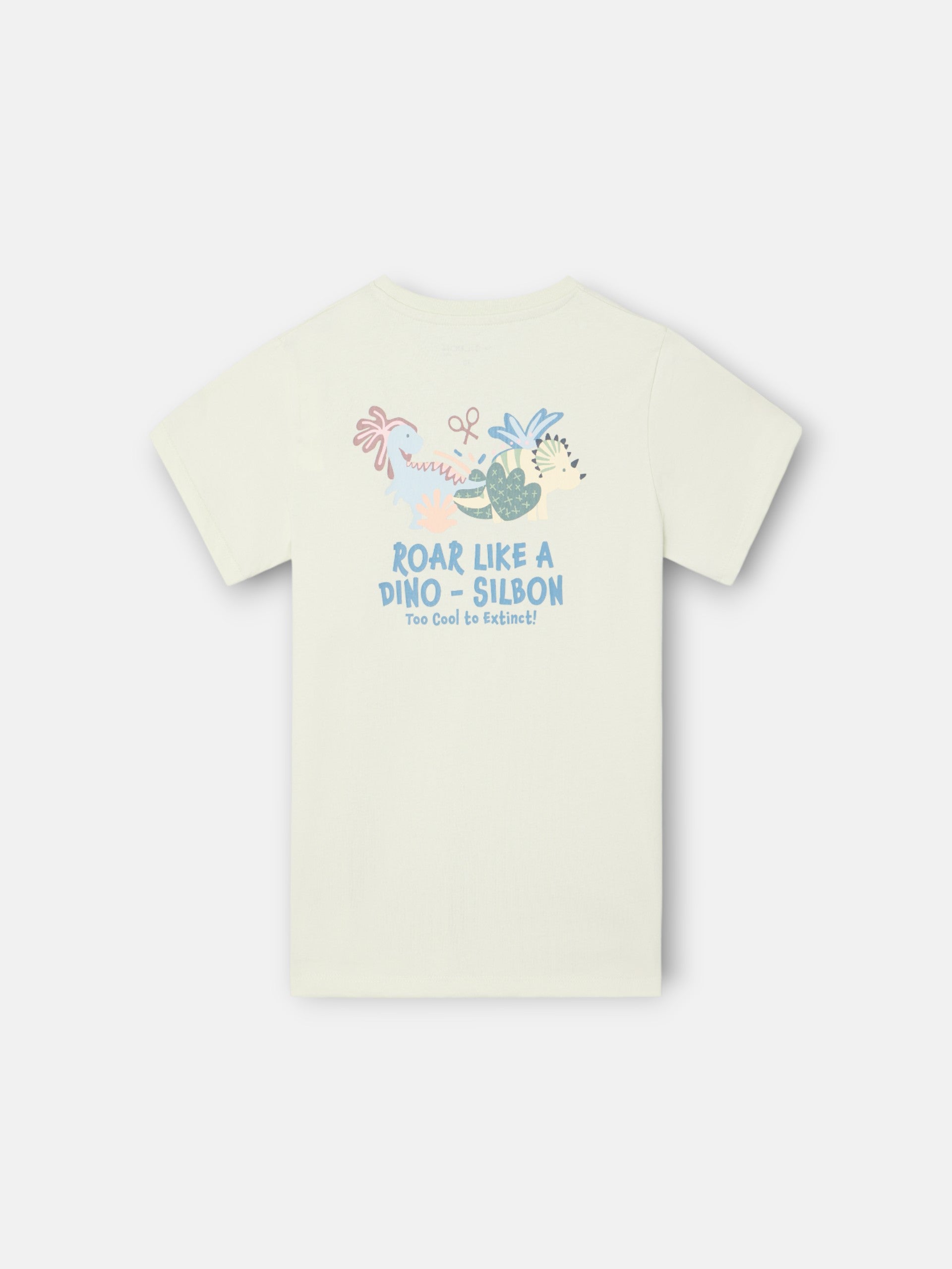 Kids' dinosaur t-shirt light green