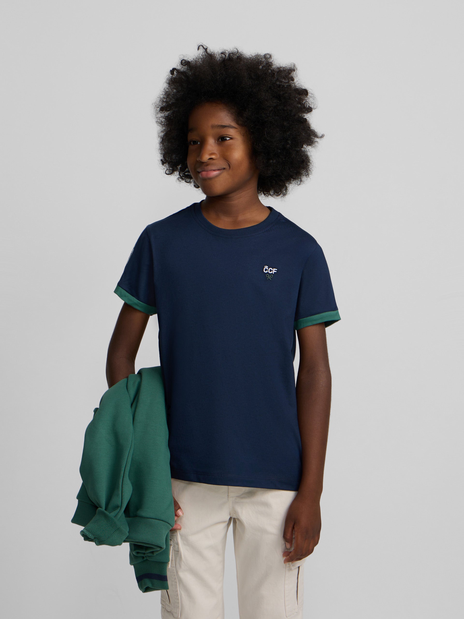 T-shirt enfant Silbon CCF bleu marine