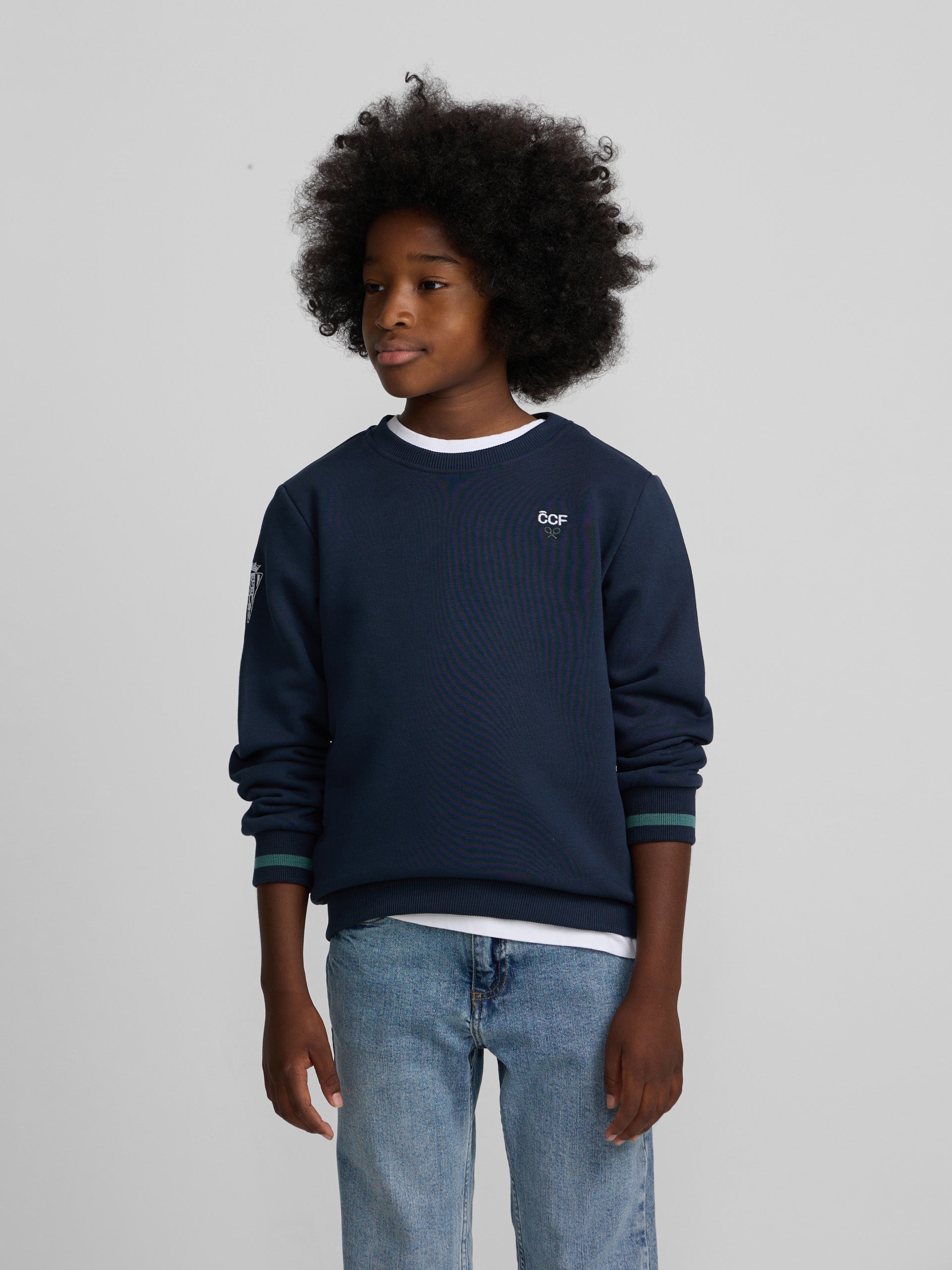 Sweat-shirt enfant Silbon CCF bleu marine