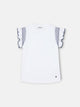 Girl's t-shirt with embroidered sleeves white