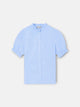Girl's shirt with ruched linen in light blue