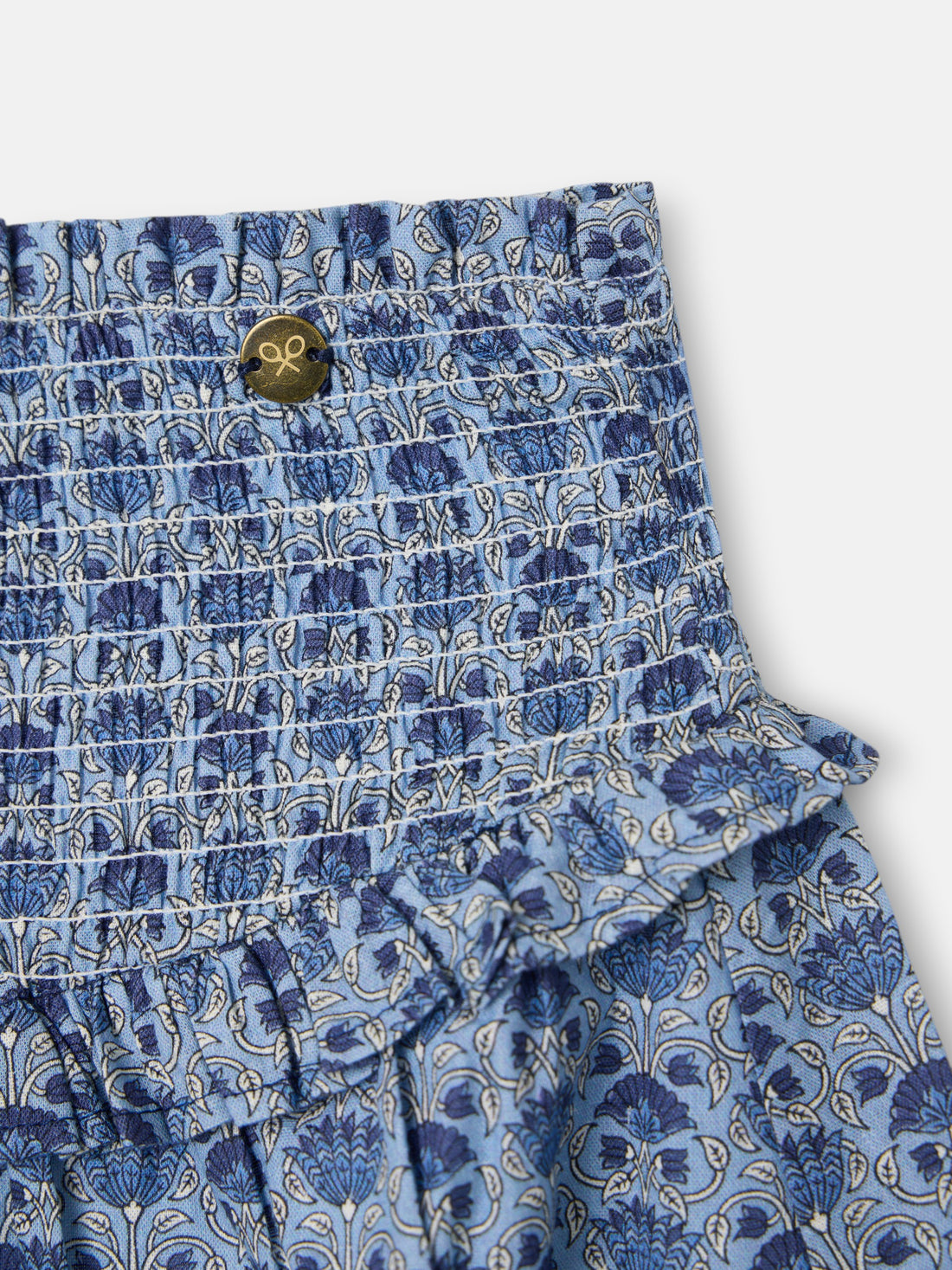 Saia menina estampado azul