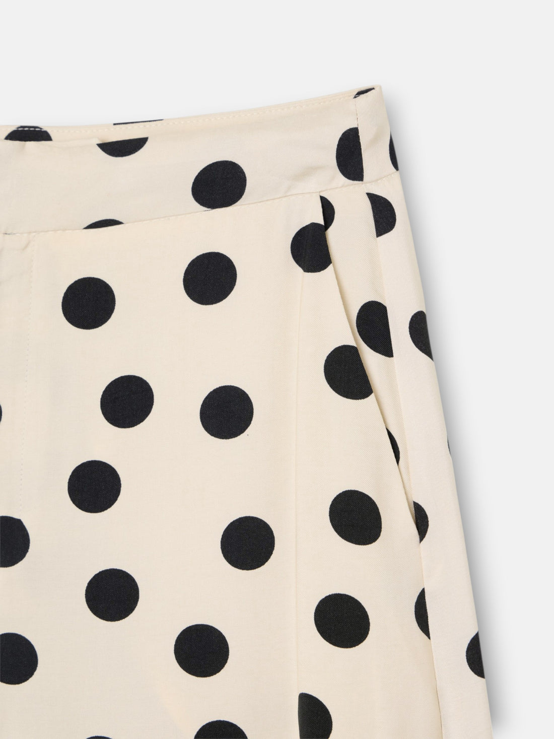 Pantalon habillé palazzo à pois noir