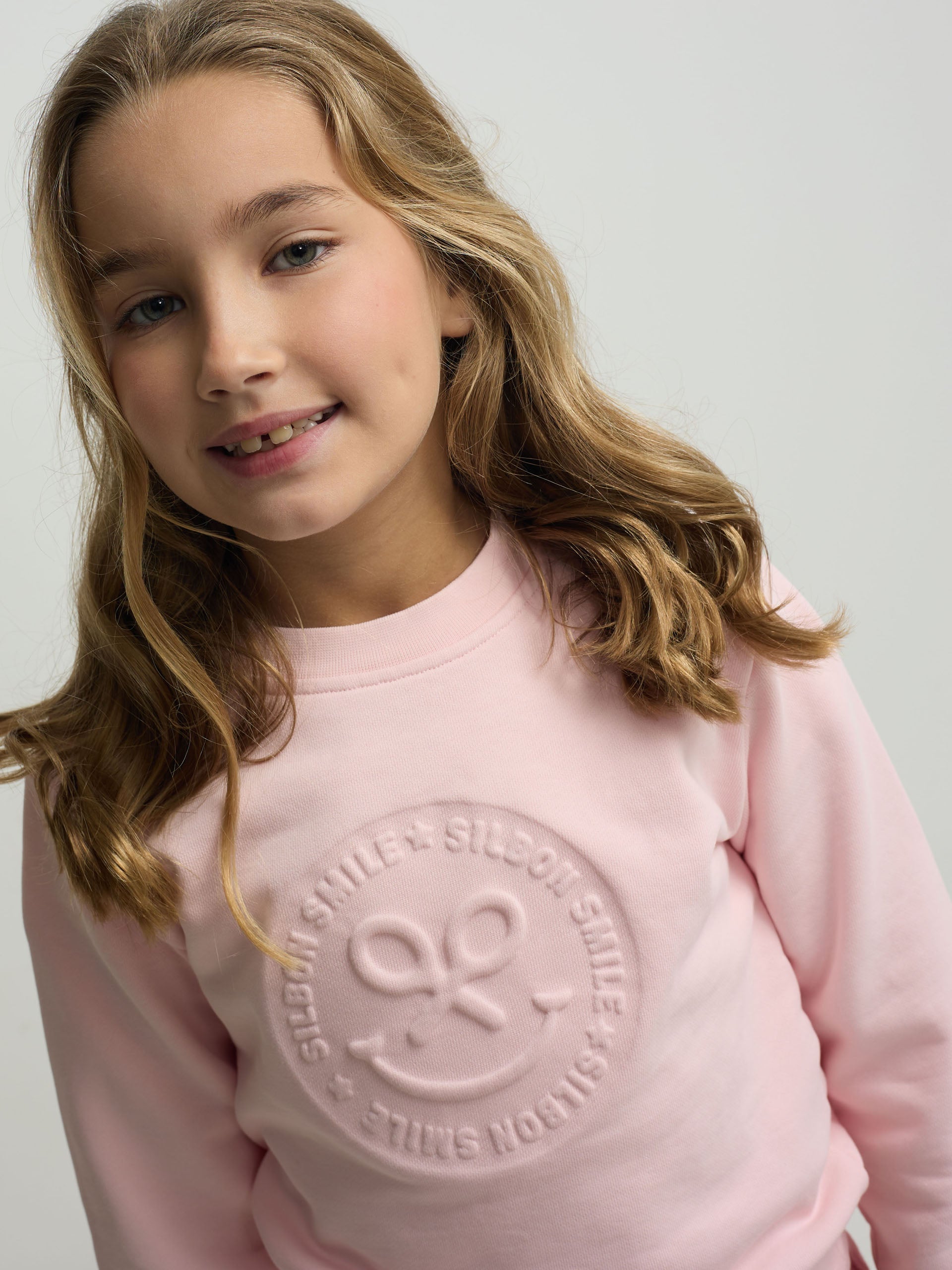 Pink girl smile sweatshirt