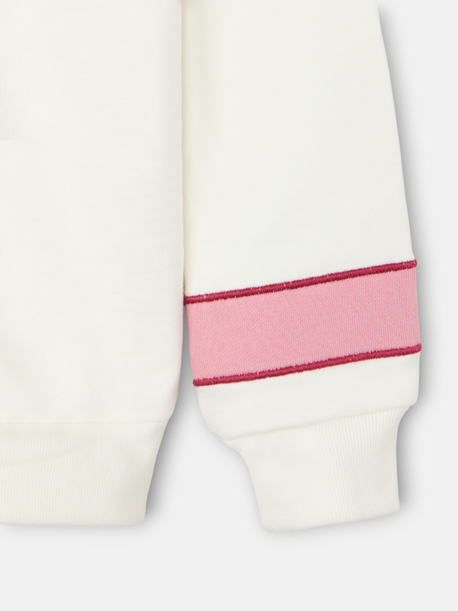 Retro pink and off-white girl's sweatshirt