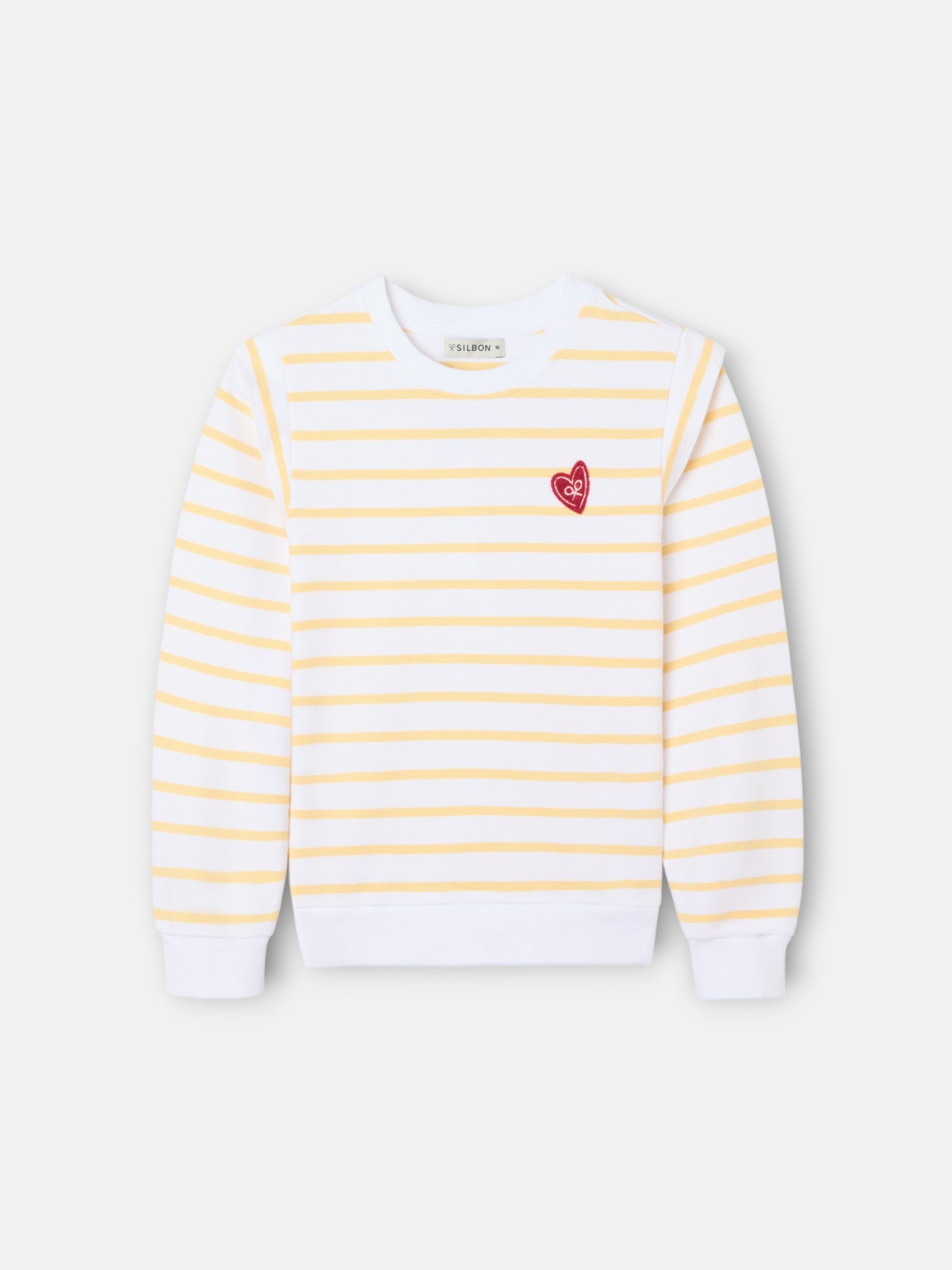 Sweatshirt girl ombreiras amarelo e cru