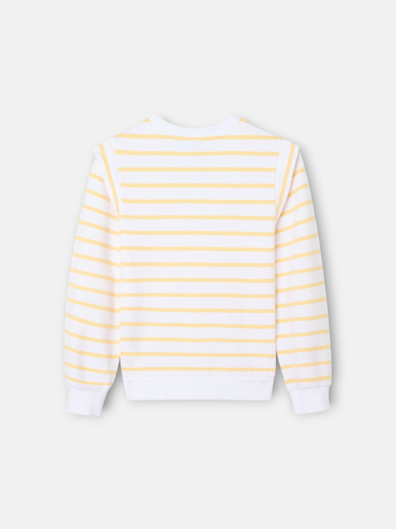 Sweatshirt girl ombreiras amarelo e cru