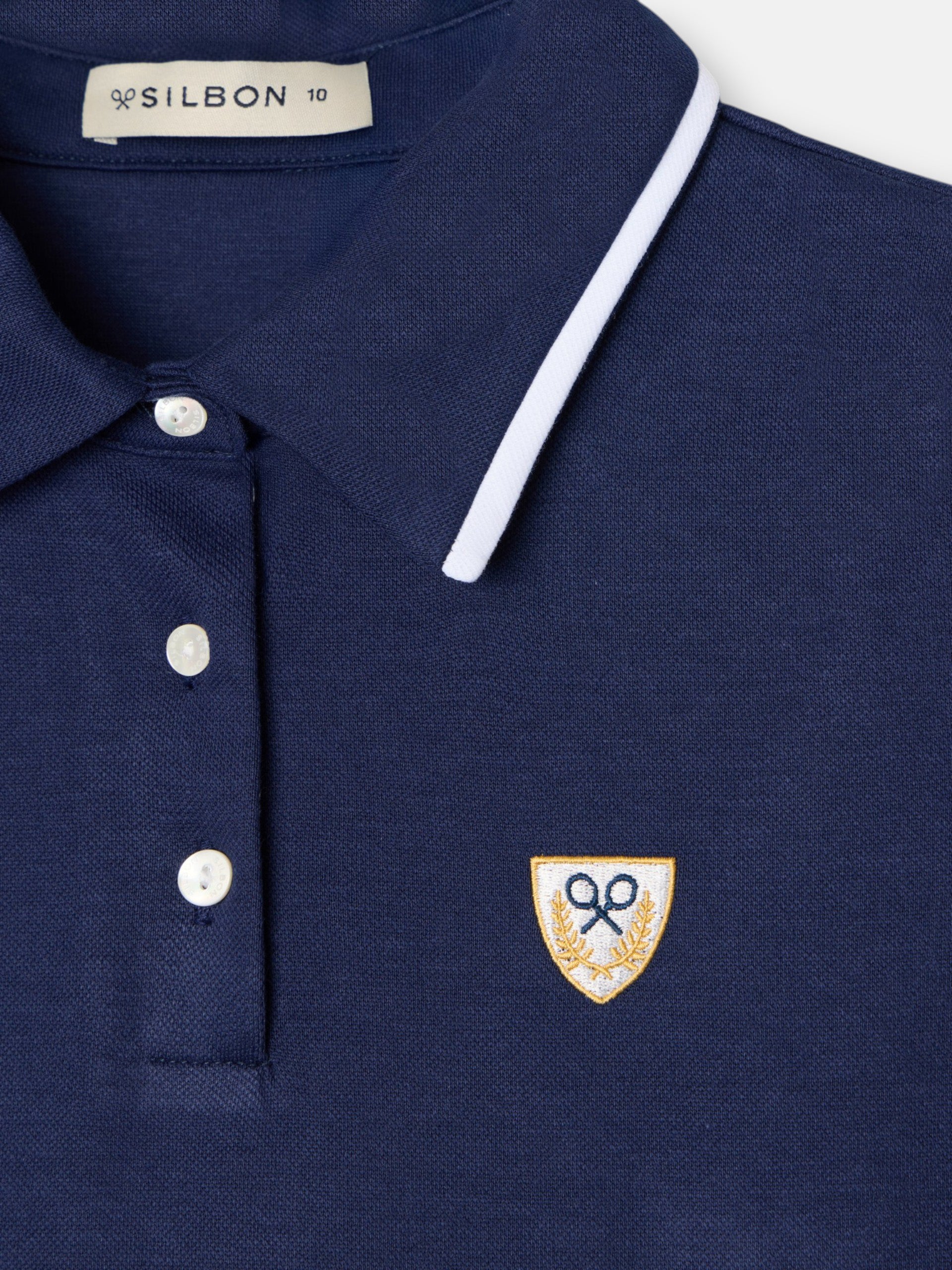 Navy blue knit girl dress